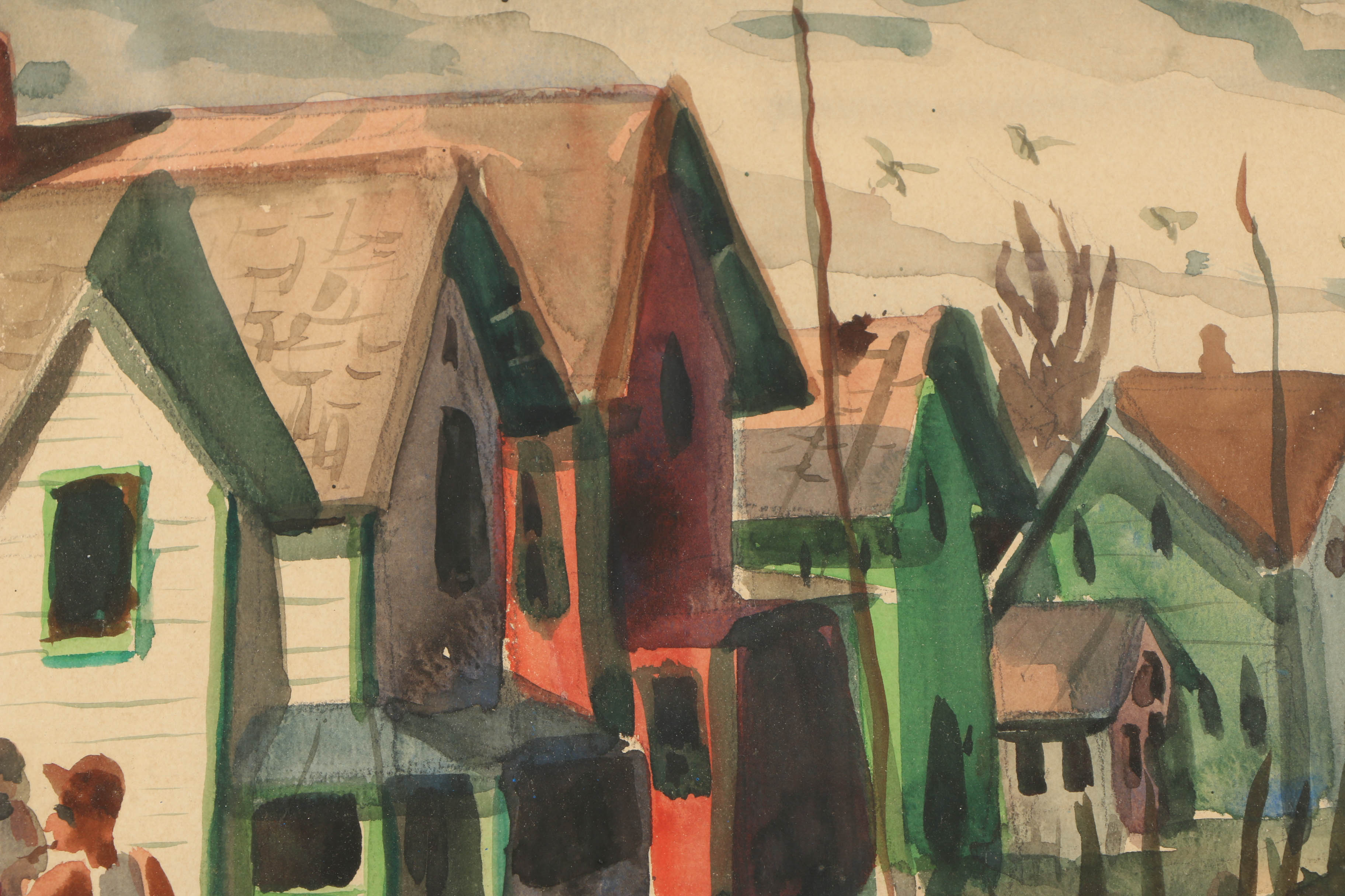 Mid 20th Century Watercolor Painting