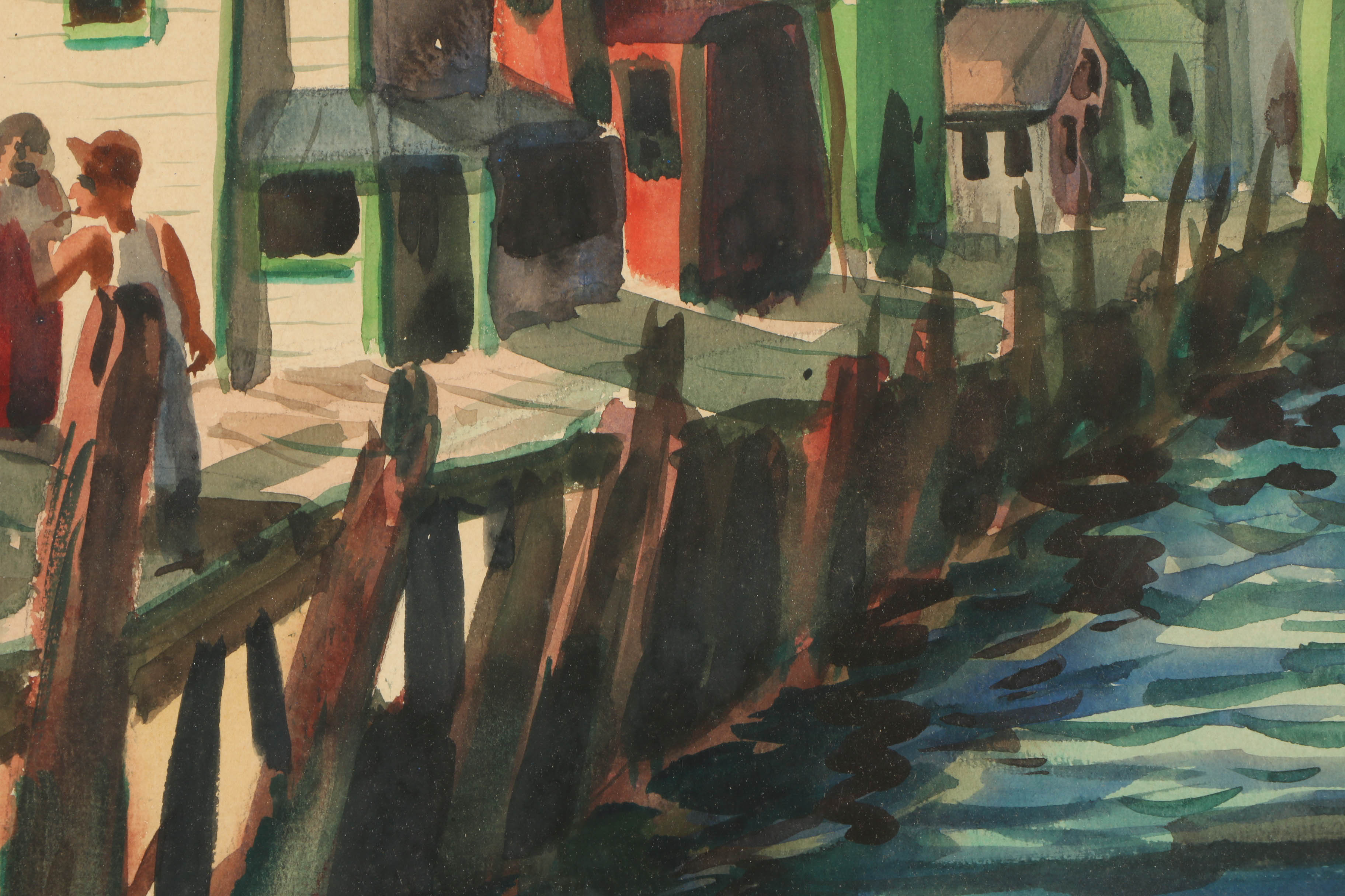 Mid 20th Century Watercolor Painting