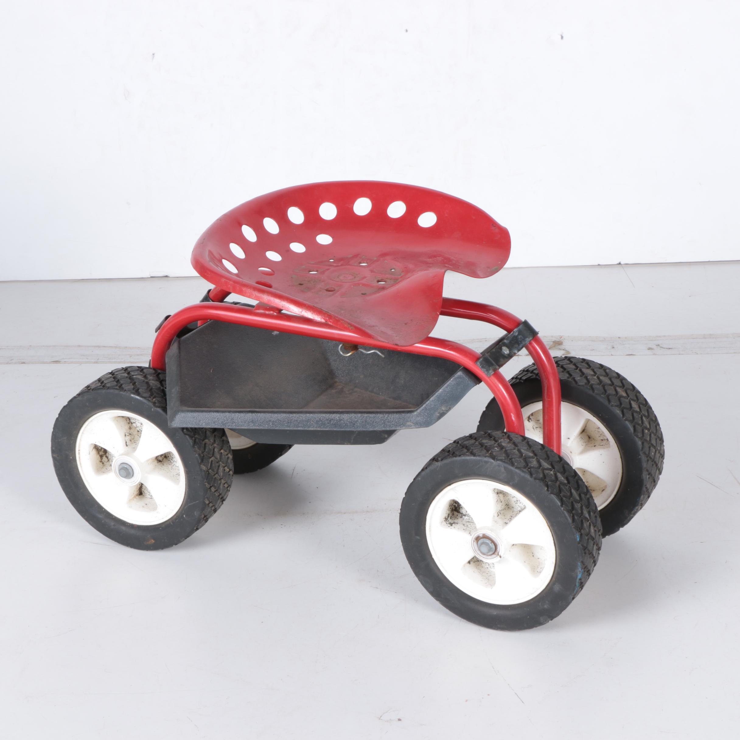 Vintage Tractor Seat Garden Scoot