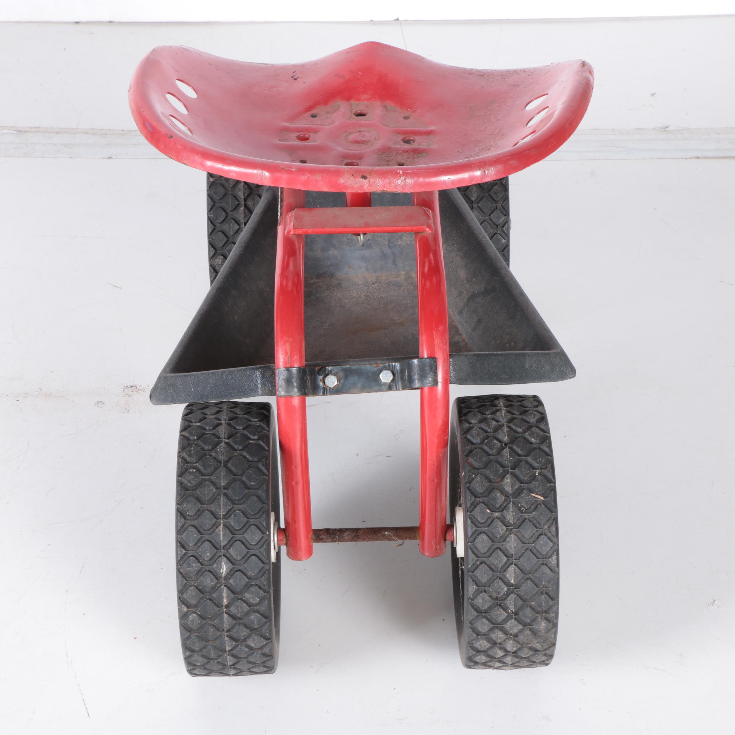 Vintage Tractor Seat Garden Scoot