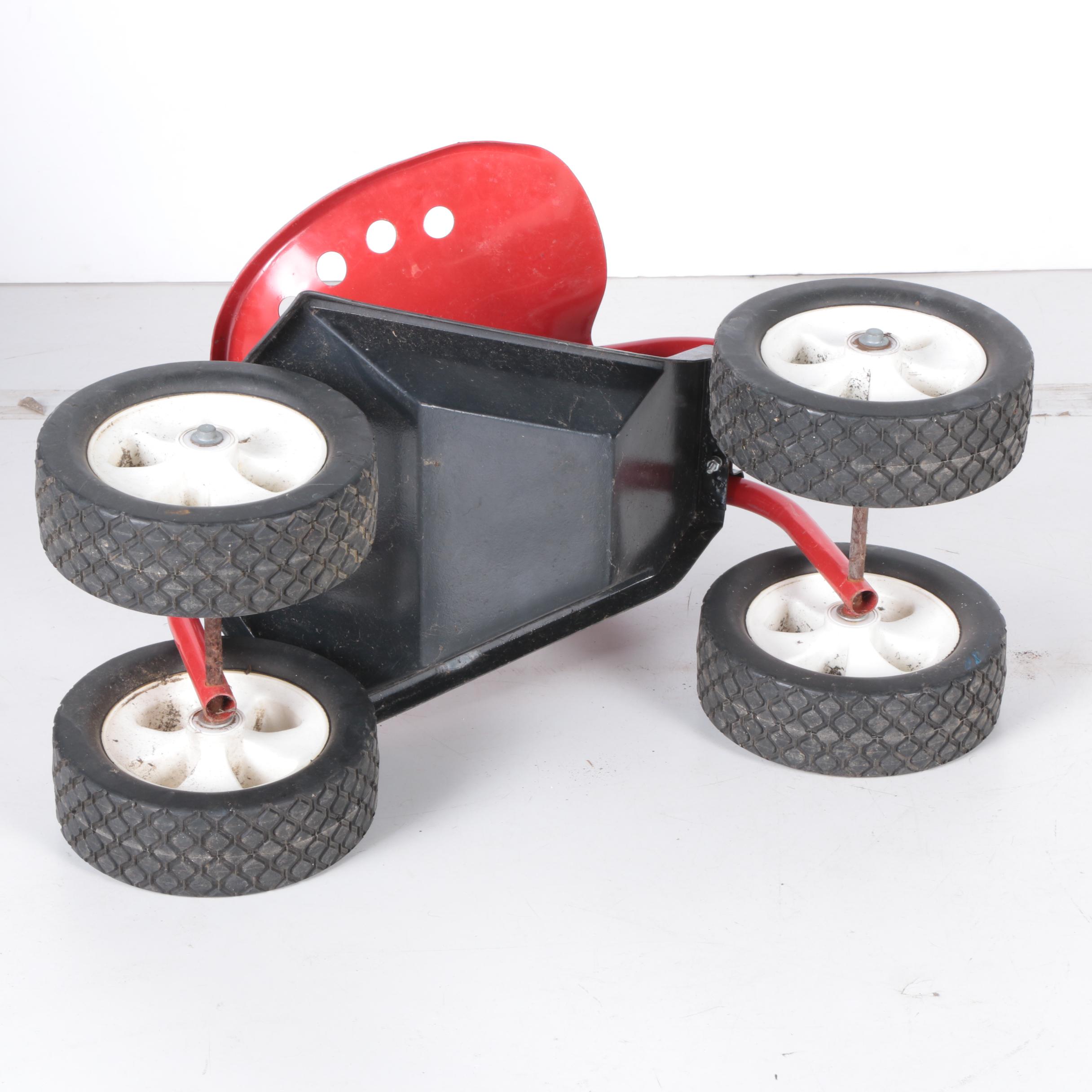 Vintage Tractor Seat Garden Scoot