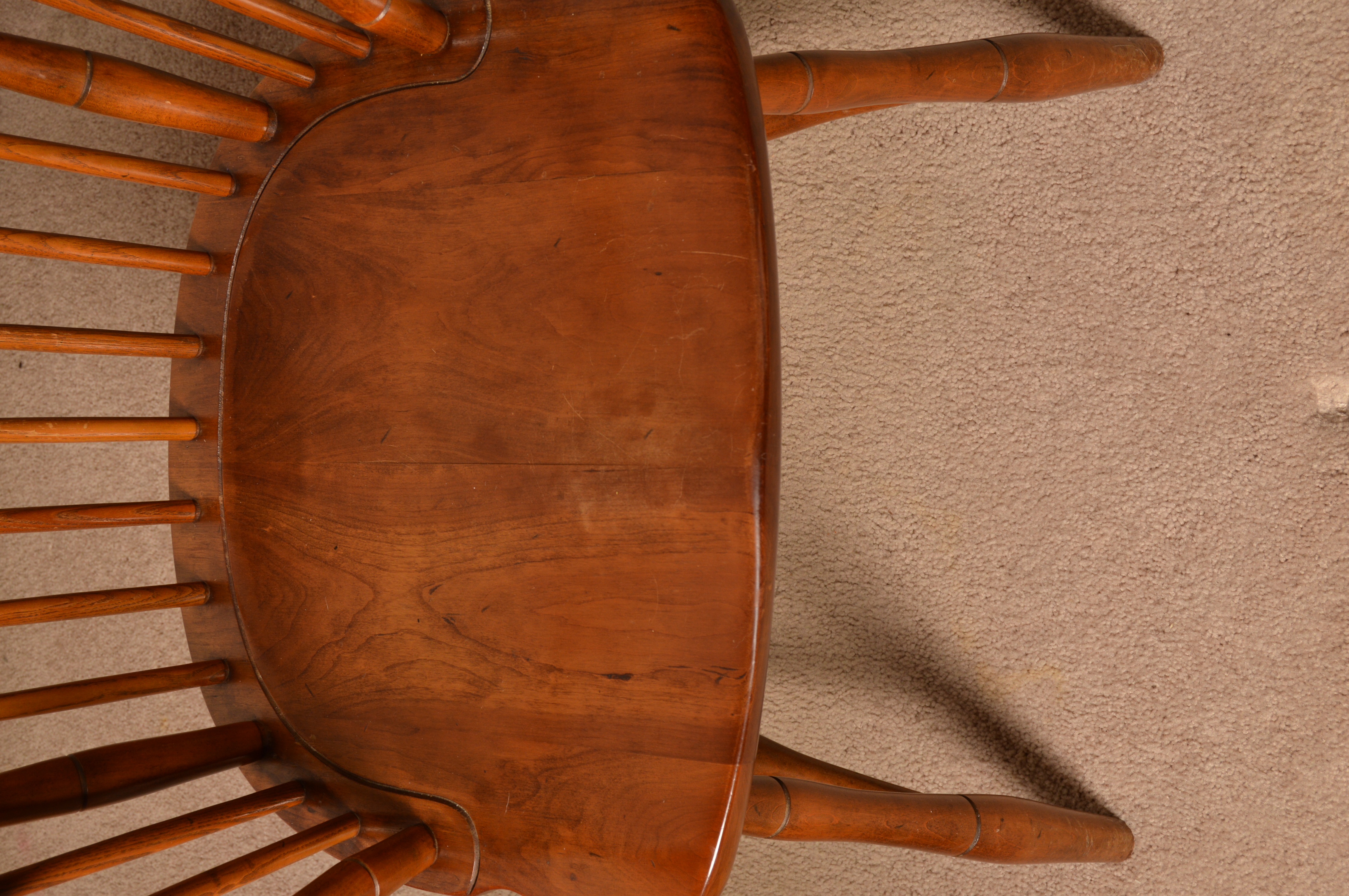Stickley Colonial Style Maple Dining Table and Six Windsor Chairs