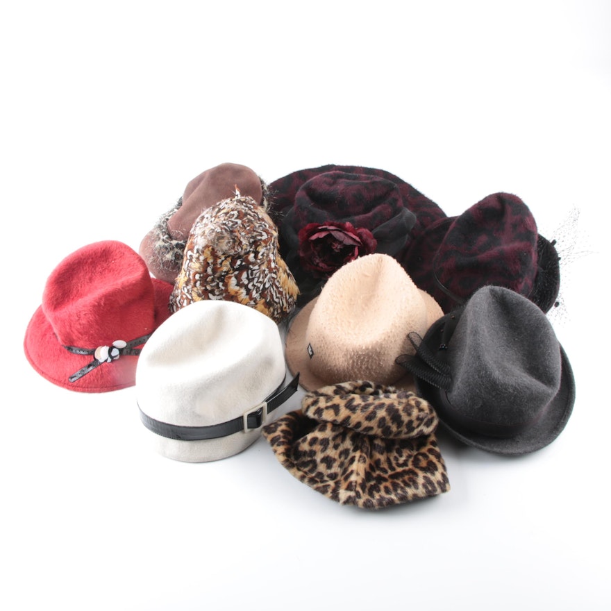 Women's Felt, Fabric and Feathered Hats Featuring Eugenia Kim and Selima
