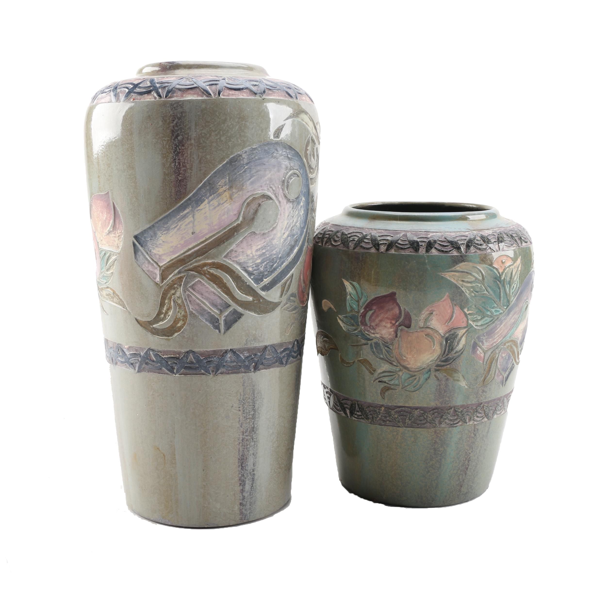 Asian Inspired Ceramic Vases