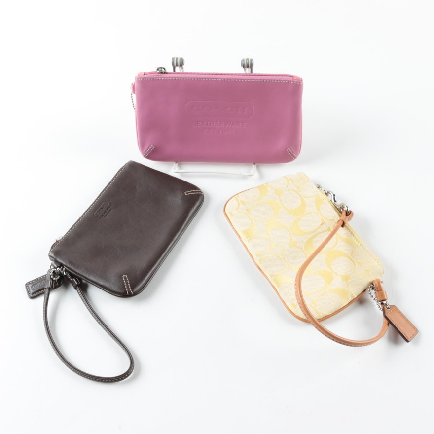 Coach Leather and Jacquard Wristlets