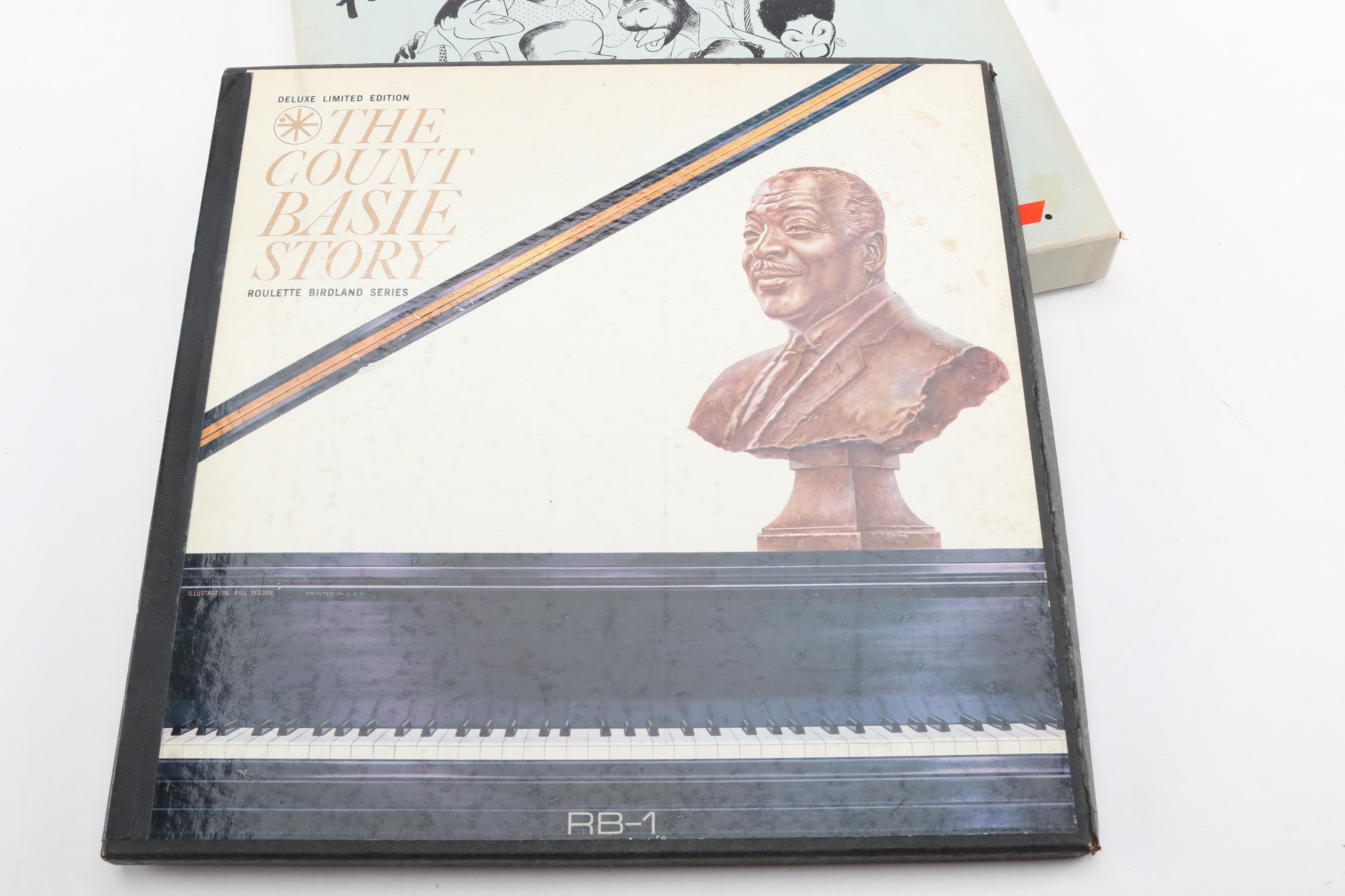 Boxed Record Album Sets "The Count Basie Story" and "American Popular Song"