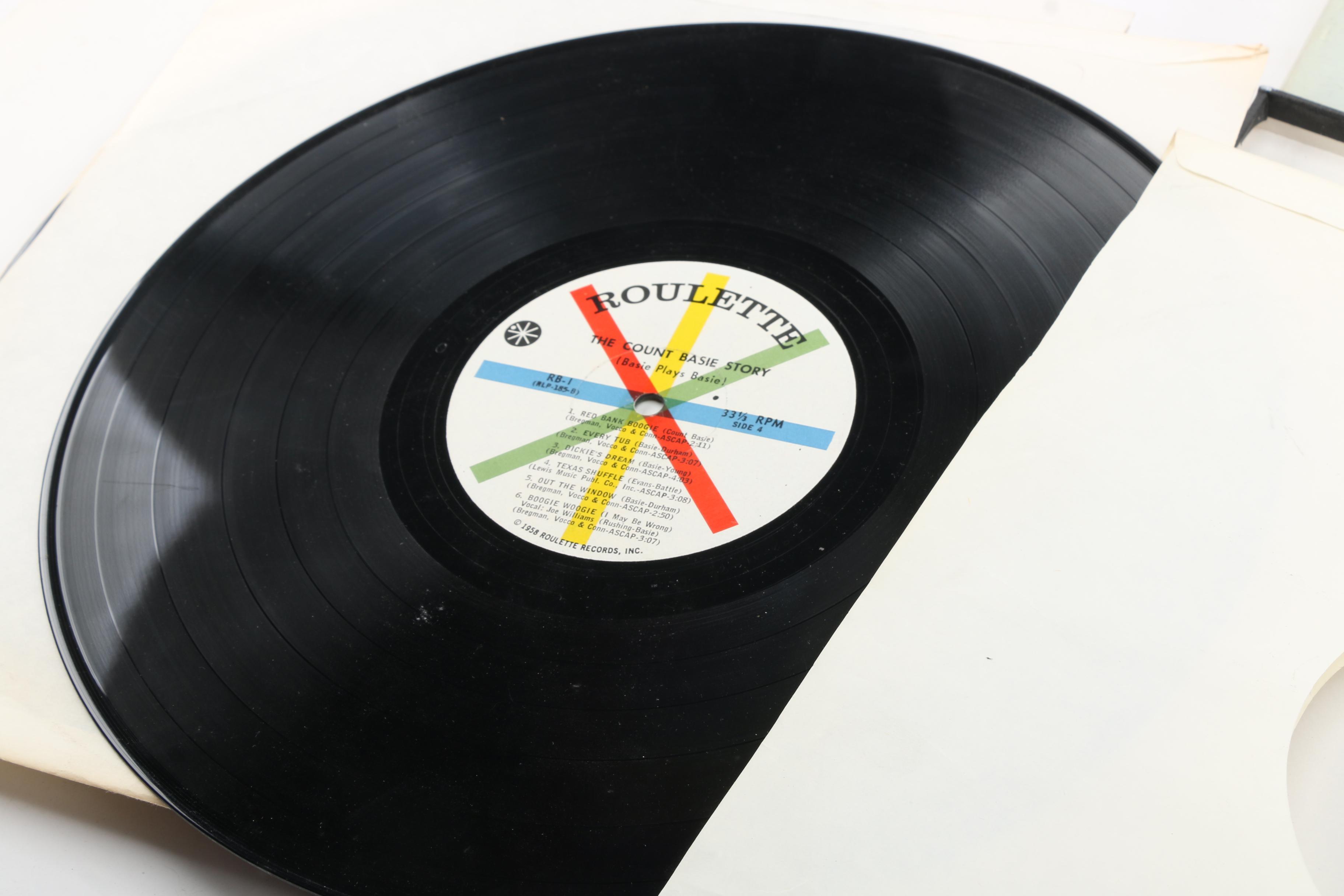 Boxed Record Album Sets "The Count Basie Story" and "American Popular Song"