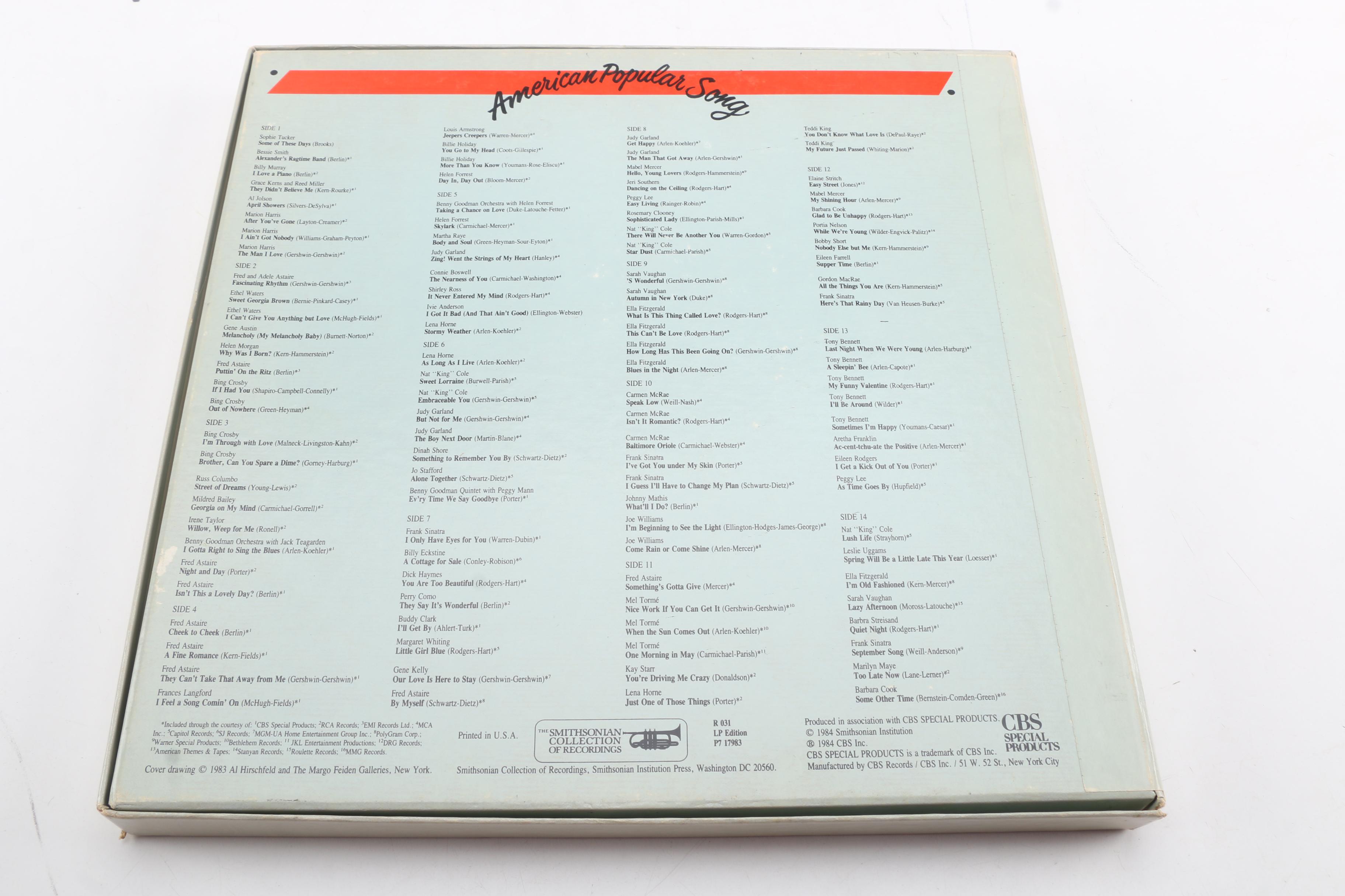 Boxed Record Album Sets "The Count Basie Story" and "American Popular Song"