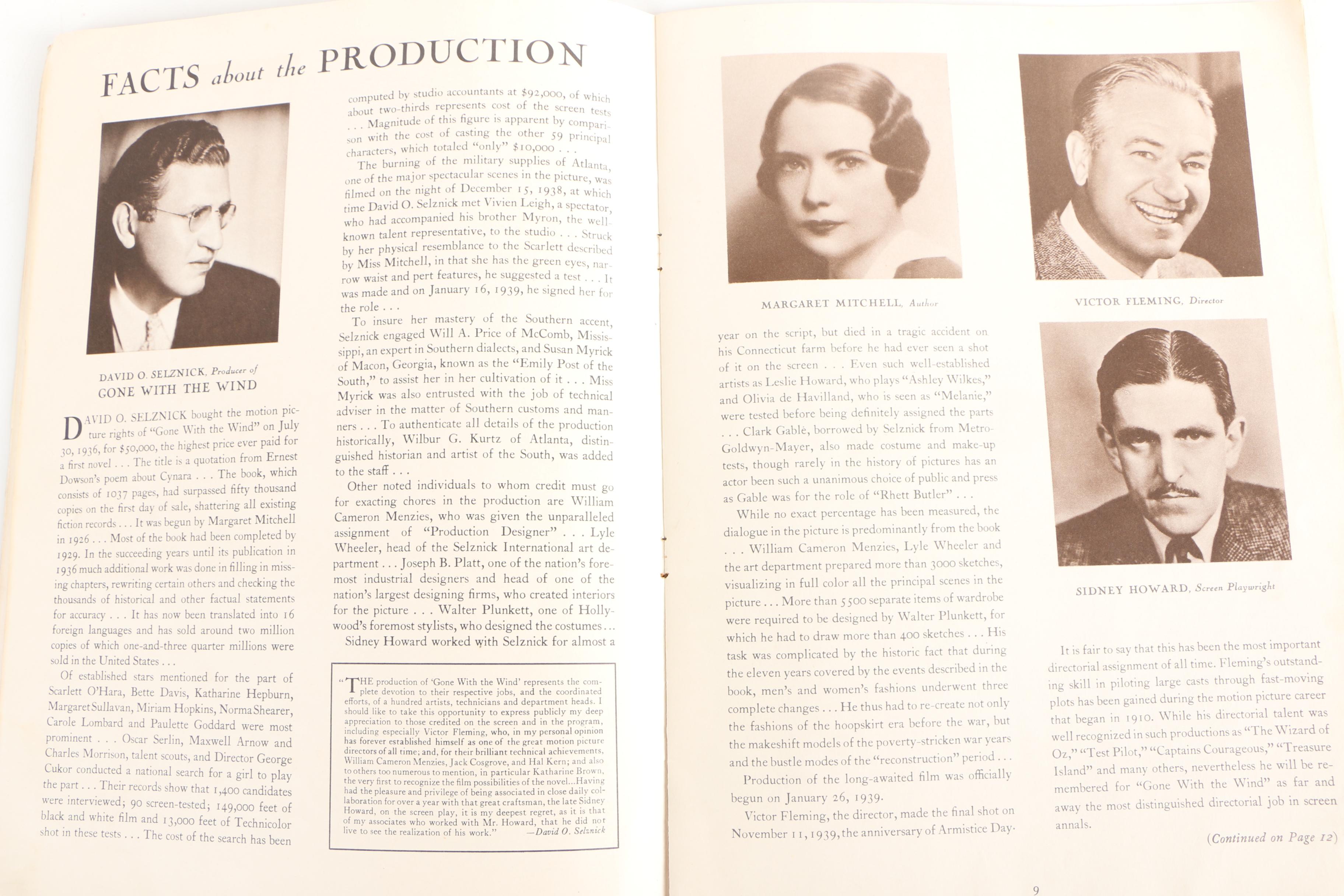 Olivia de Havilland Autographed Still and Other "Gone with the Wind" Memorabilia