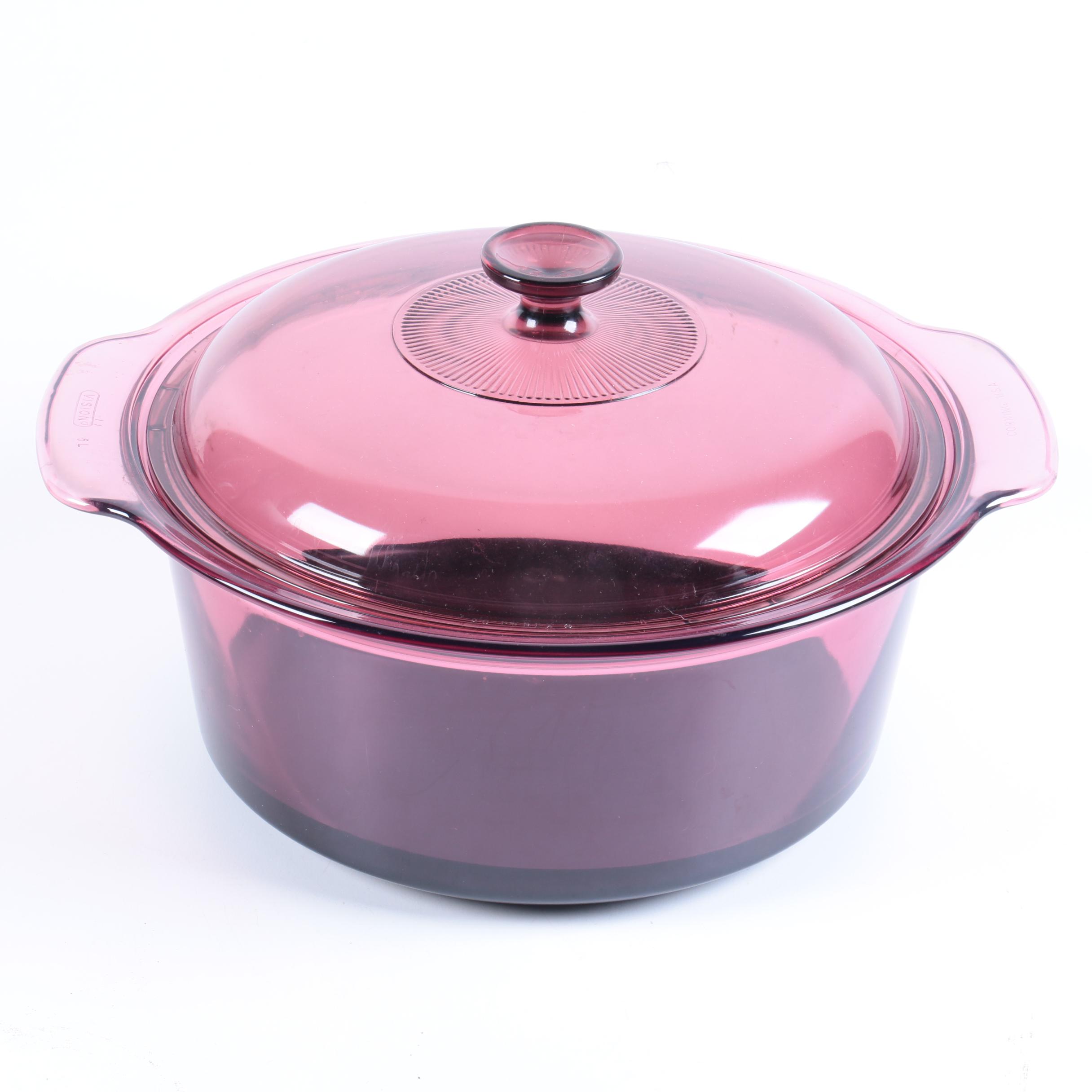 Corning "Visions Cranberry" Cookware