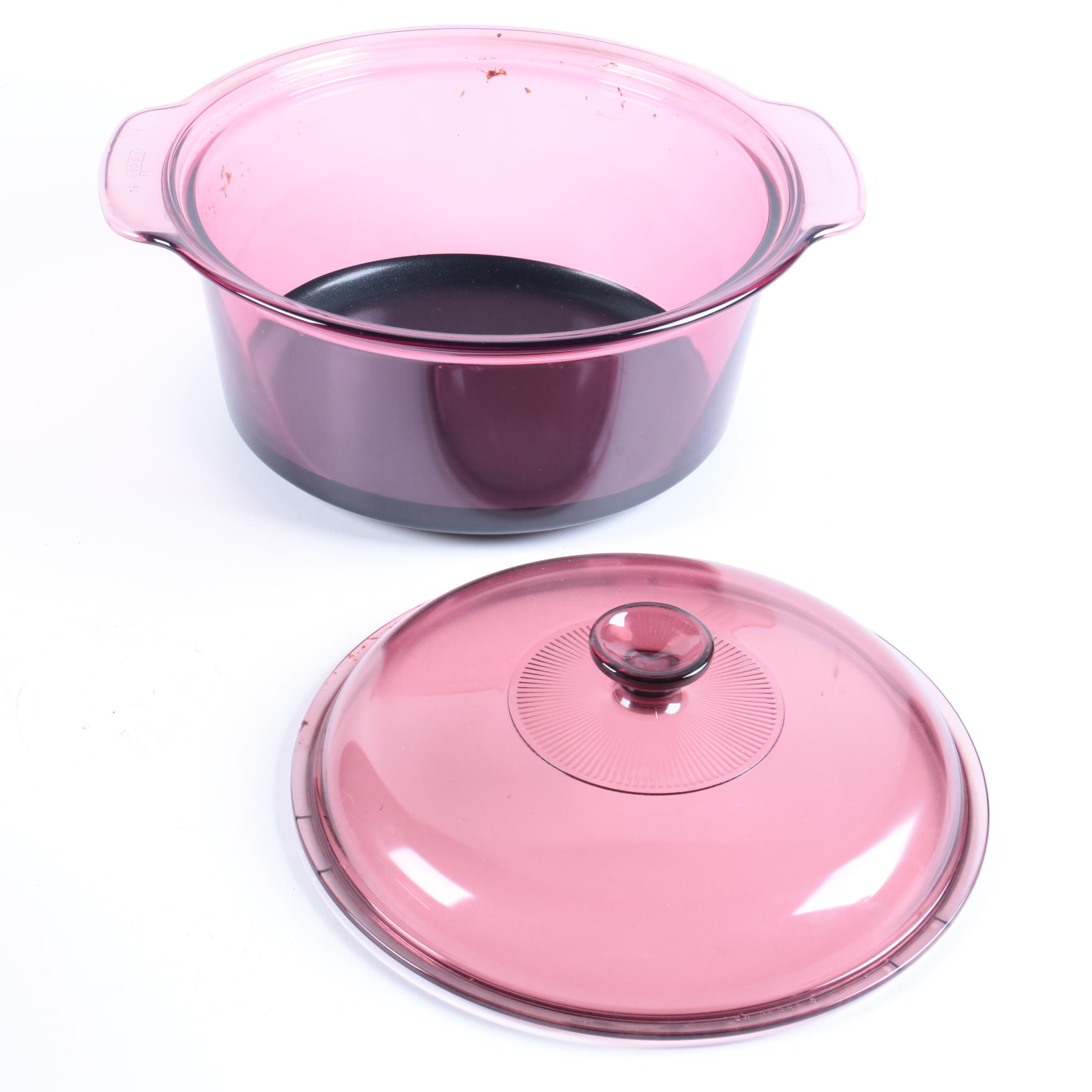Corning "Visions Cranberry" Cookware