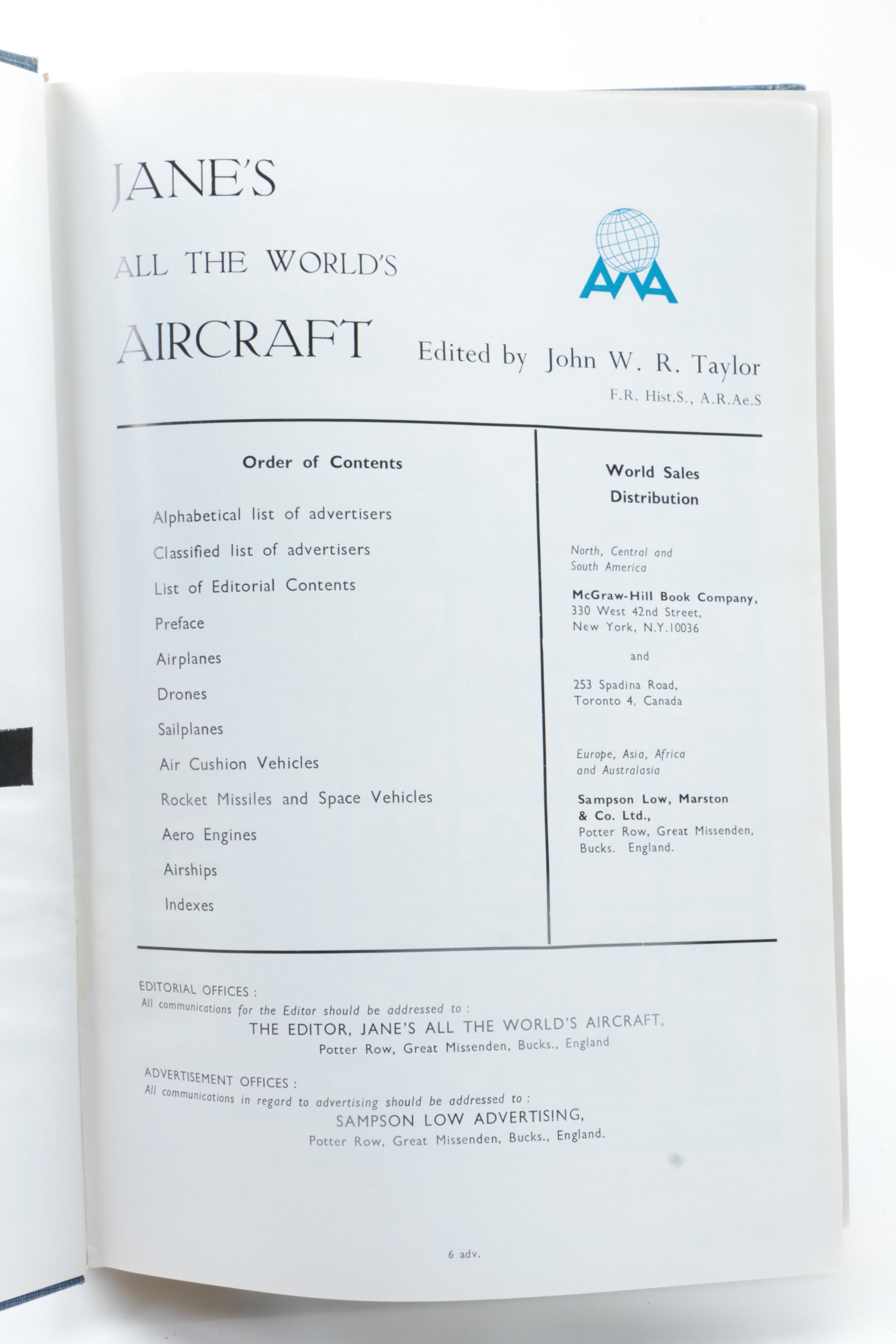 "Jane's Fighting Aircraft of World War I" and Other "Jane's" Guides