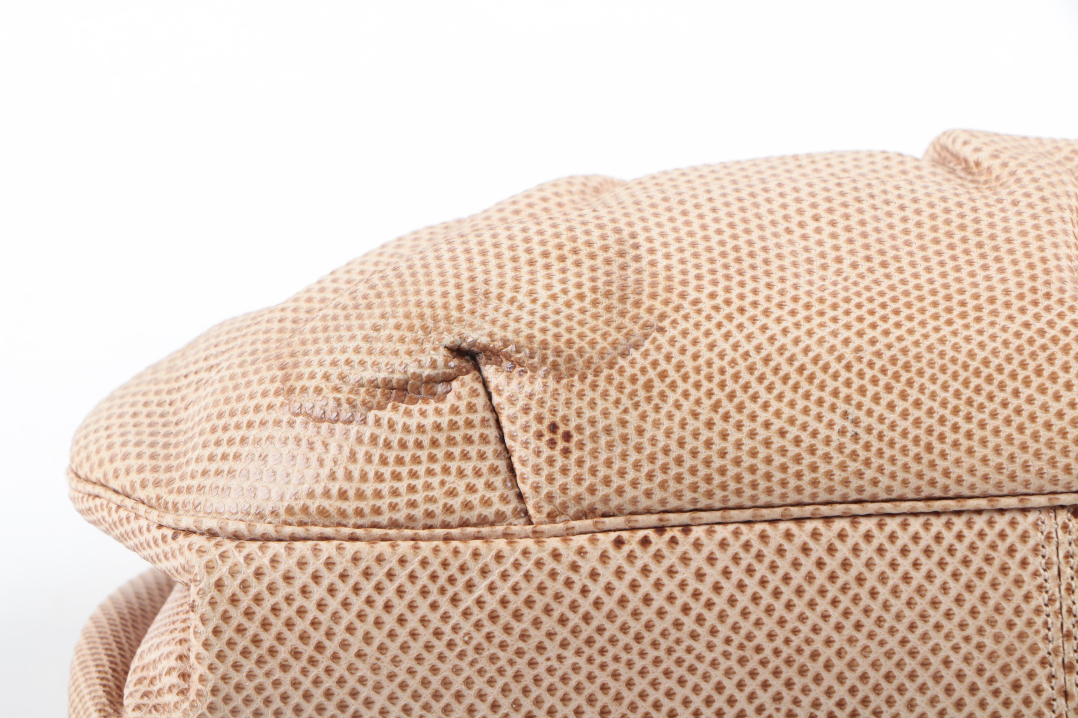 Judith Leiber Tan Lizard Evening Bag
