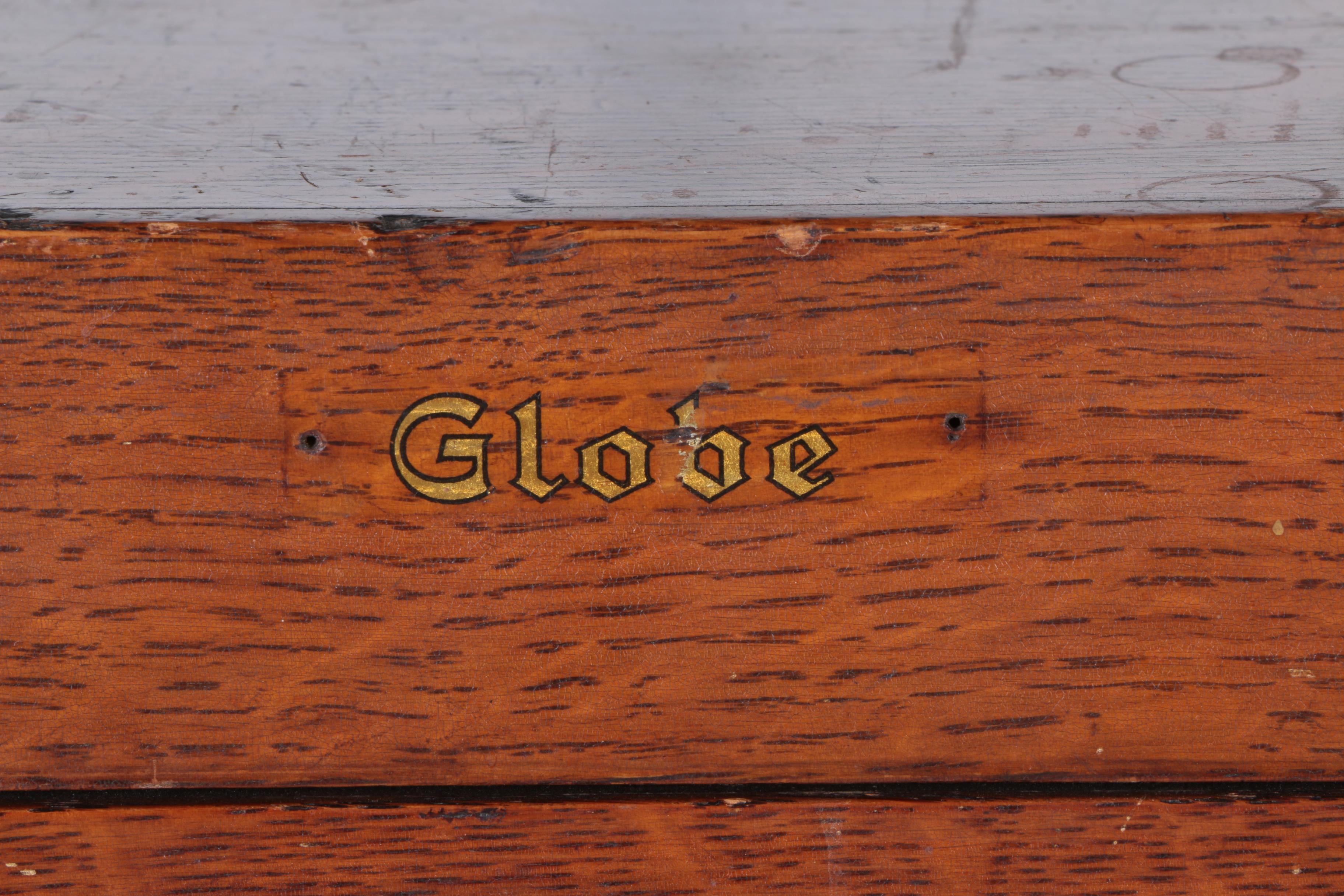 Vintage Oak Vertical Filing Cabinet by Globe