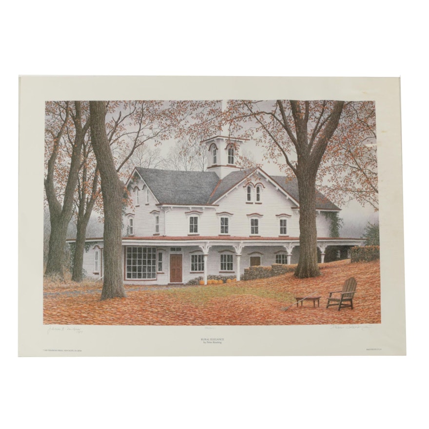 Peter Keating Limited Edition Offset Lithograph "Rural Elegance"