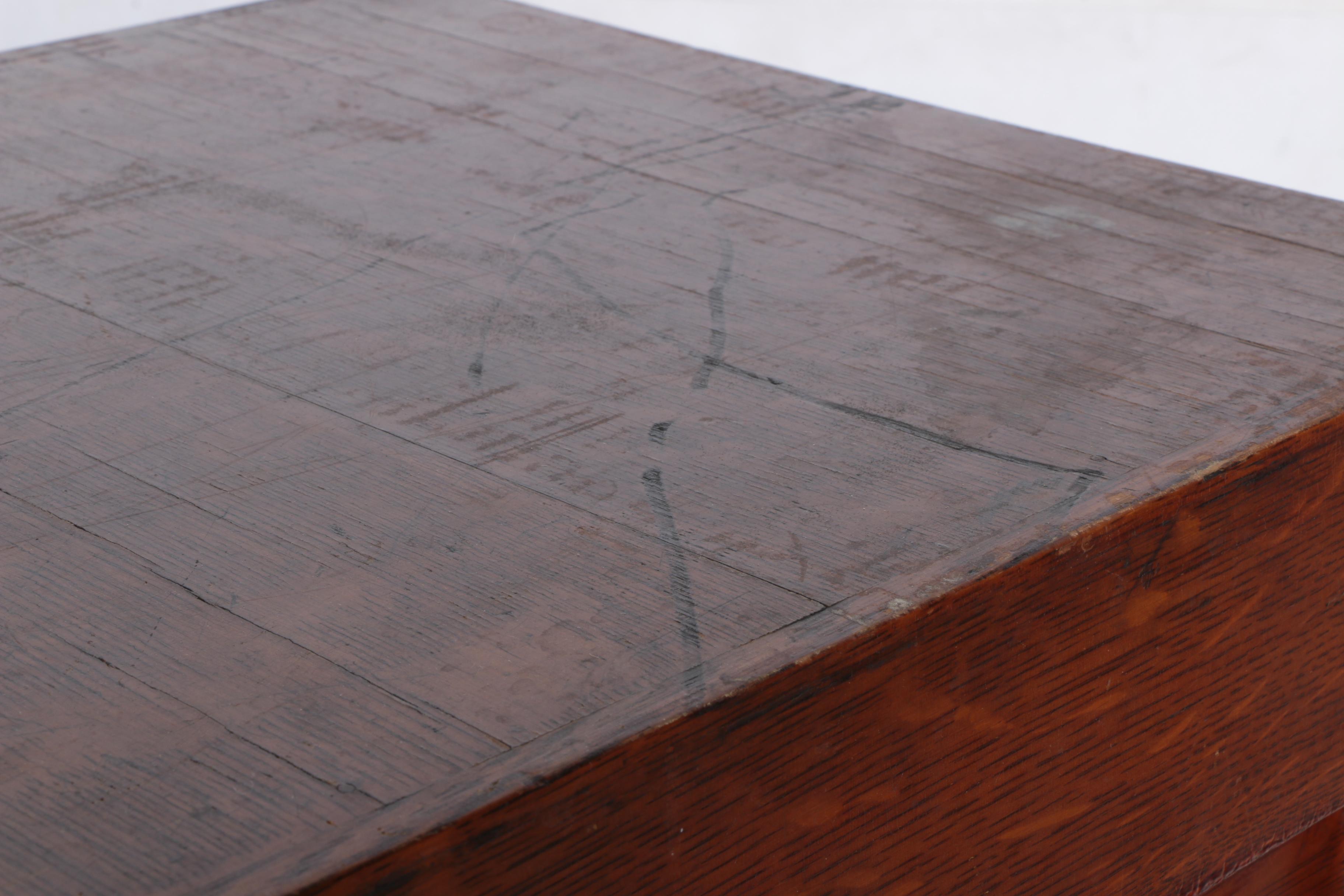 Vintage Oak Vertical Filing Cabinet by Globe