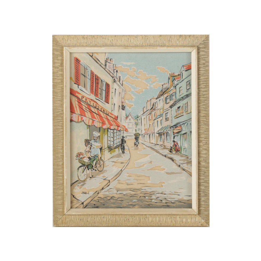 Serigraph on Paper After Helen C. Andrews Street Scene