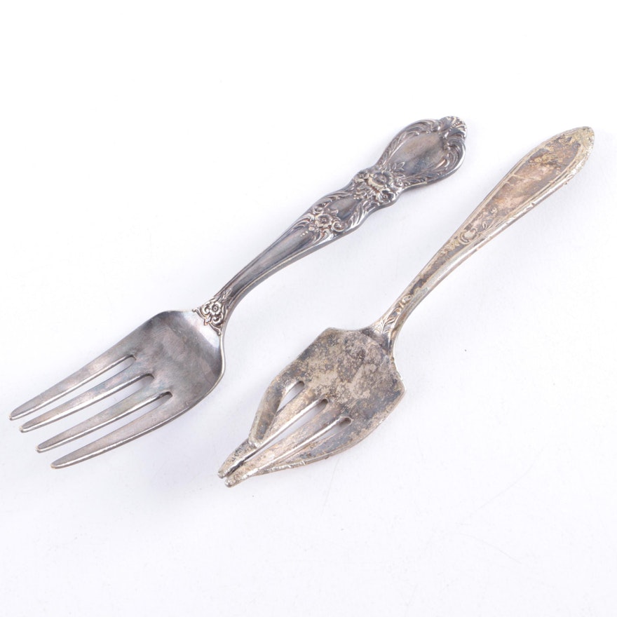 1847 Rogers Bros. "Heritage" and Stratford Silver Plate Baby Forks