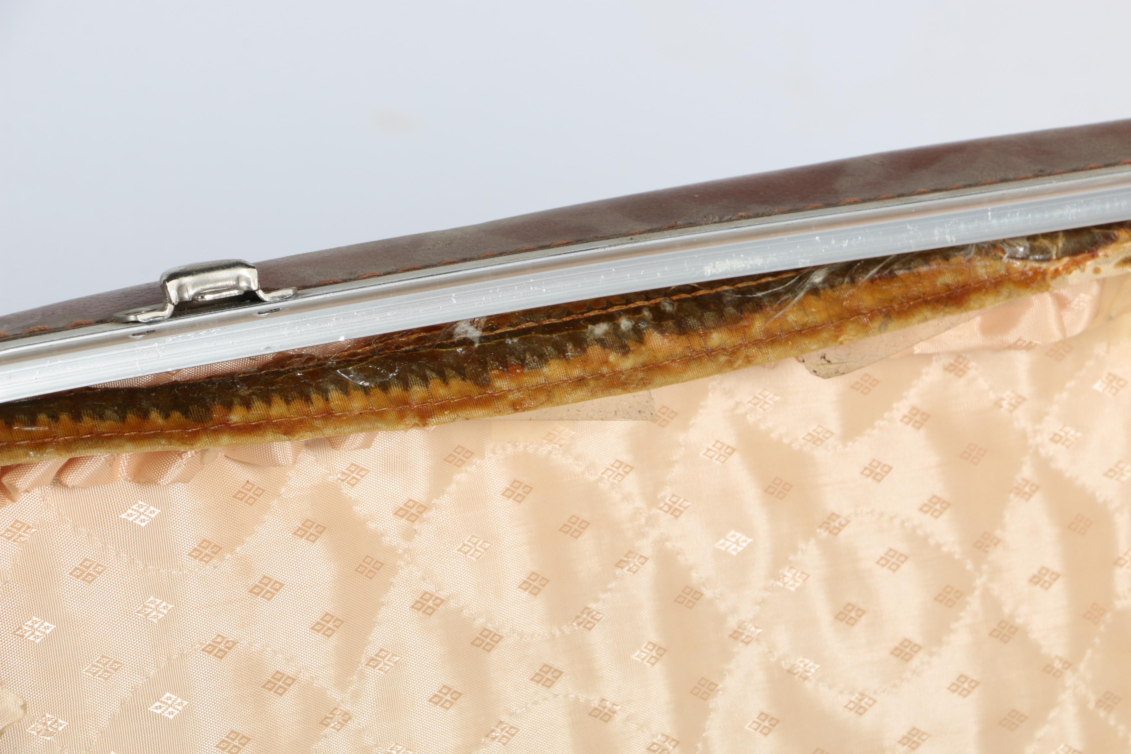 Vintage Brown Leather Suitcase