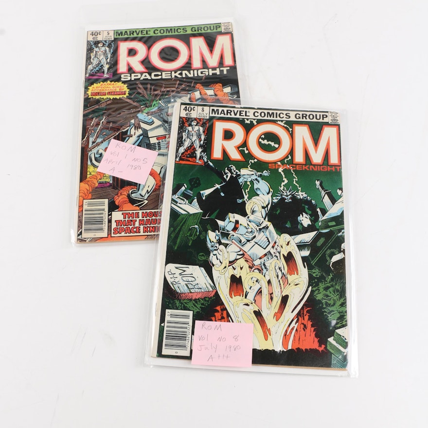 1980 Marvel "Rom Spaceknight" Comics Issues #5 and #8