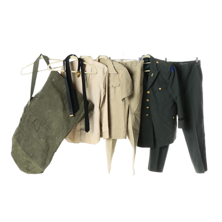 US Army Uniforms with Duffel Bag