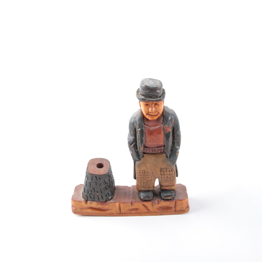 Wood Carved Figurine a Man