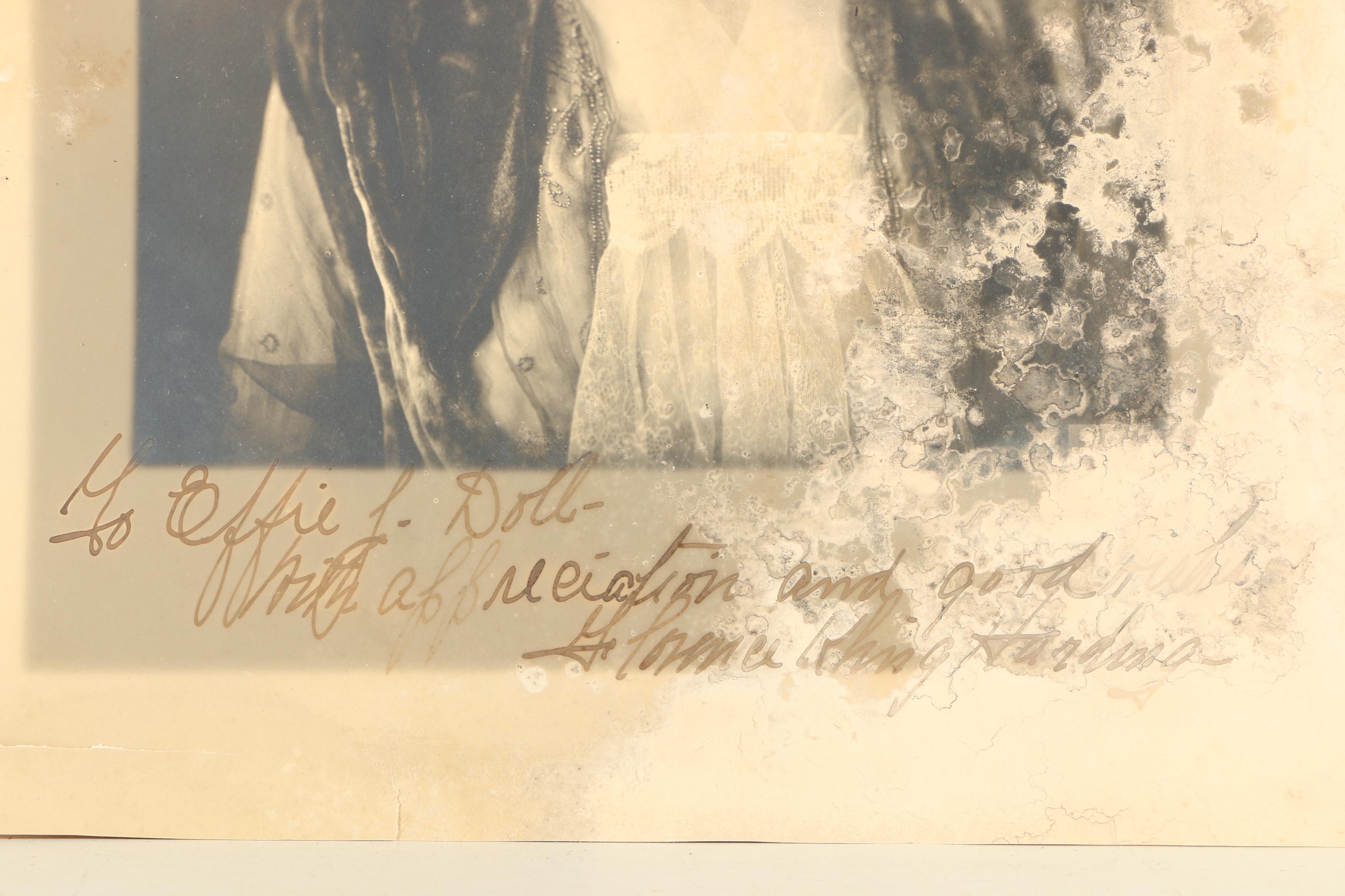 Autographed Photograph of First Lady Florence Kling Harding