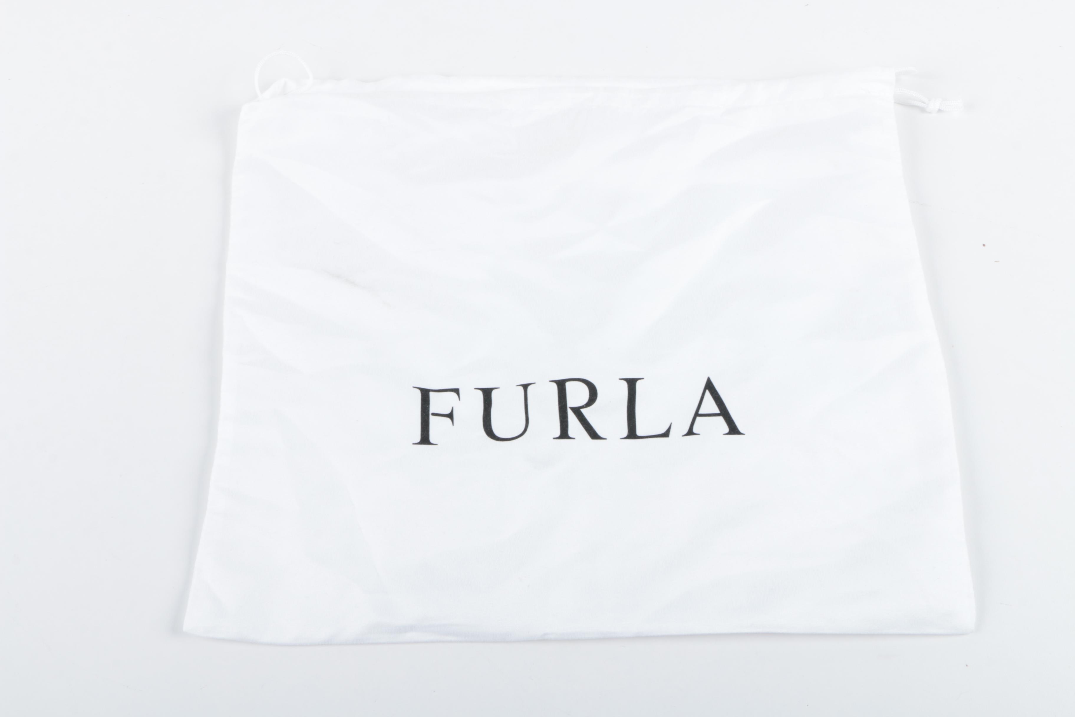 Furla Black and Grey Leather Shoulder Bag