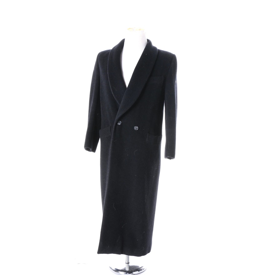 Women's Christian Dior Black Wool Overcoat