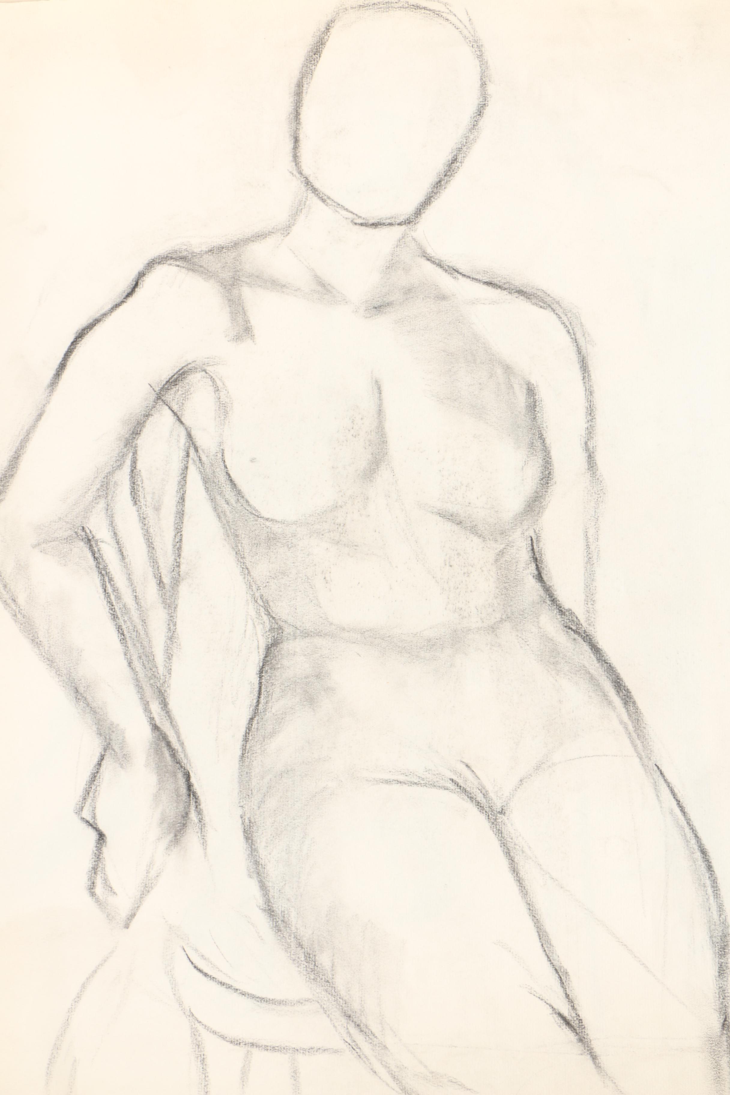 Charcoal Nude Figure Studies