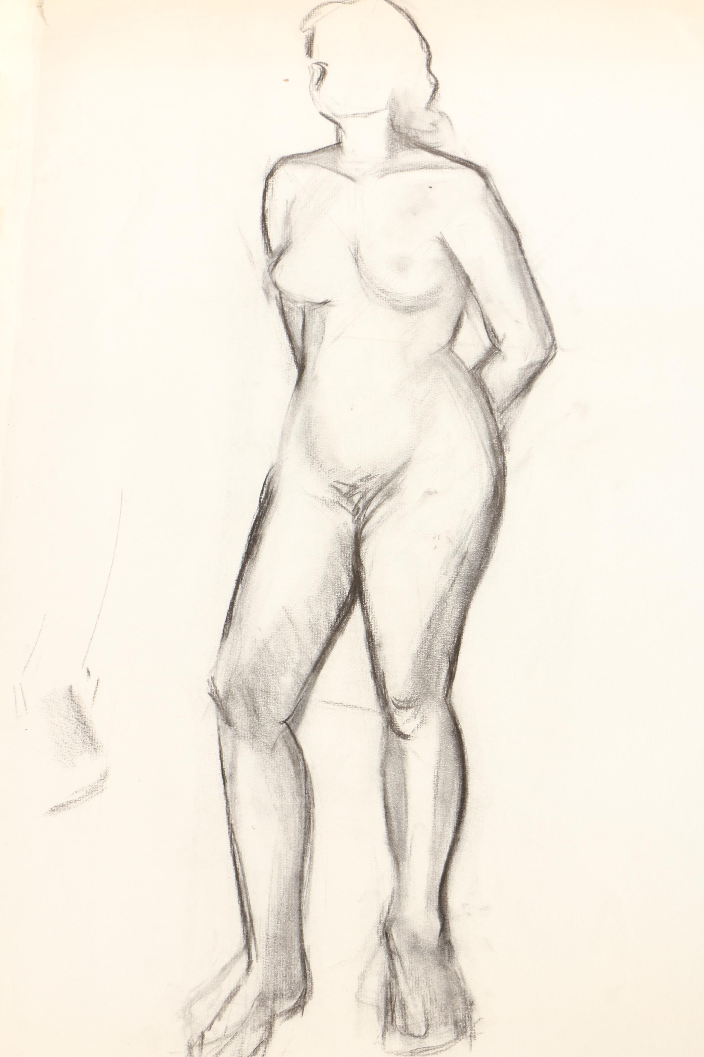 Charcoal Nude Figure Studies