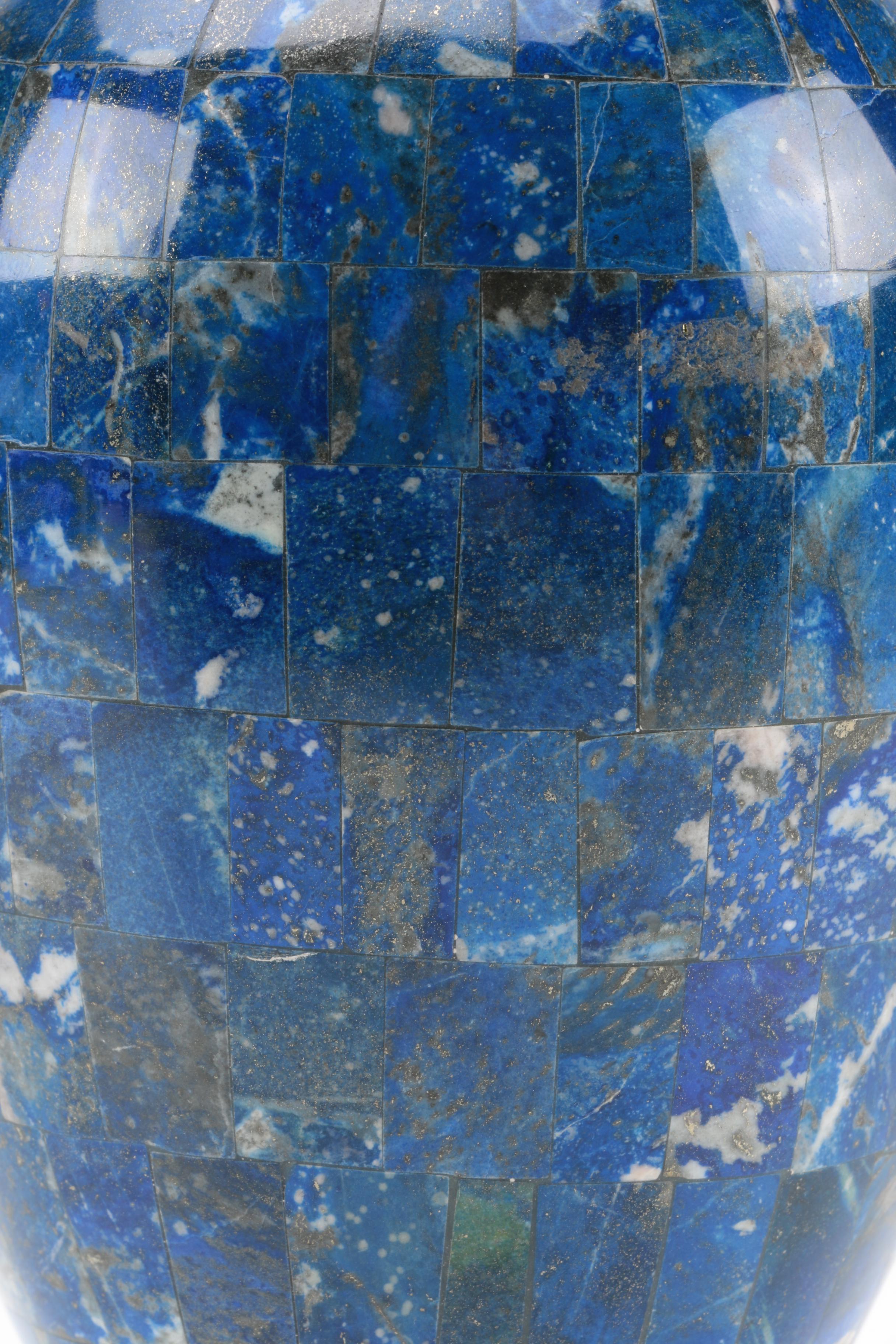 Silver Plate Ewer with Lapis Lazuli Body