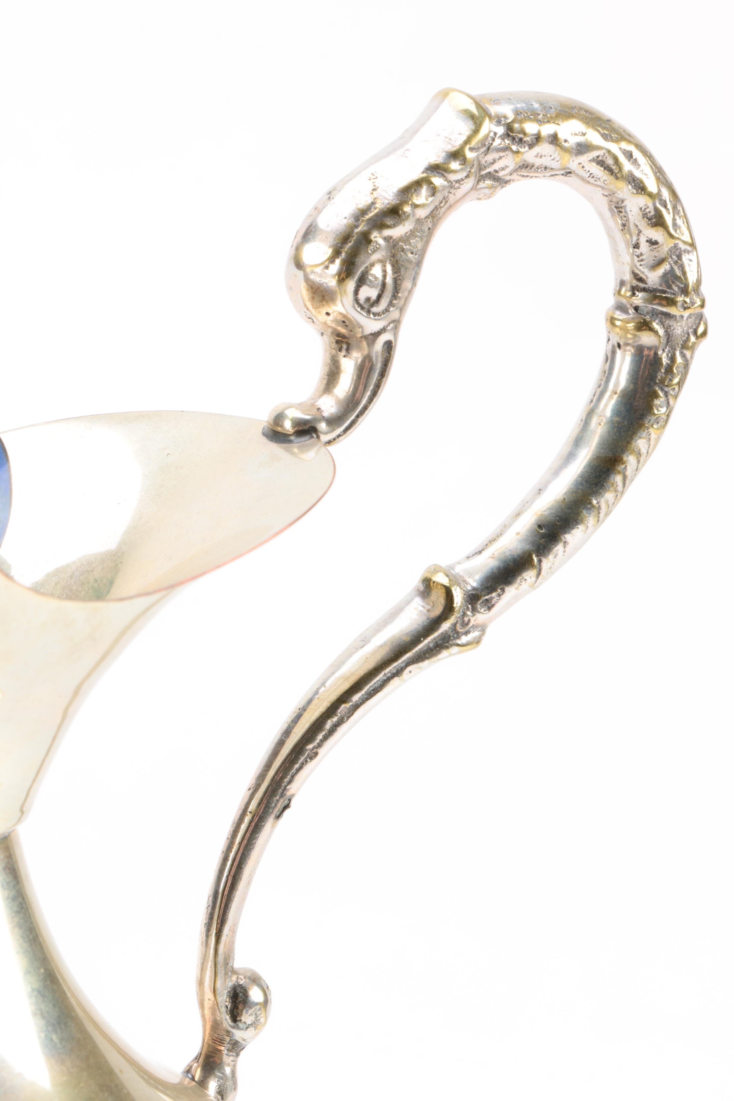 Silver Plate Ewer with Lapis Lazuli Body