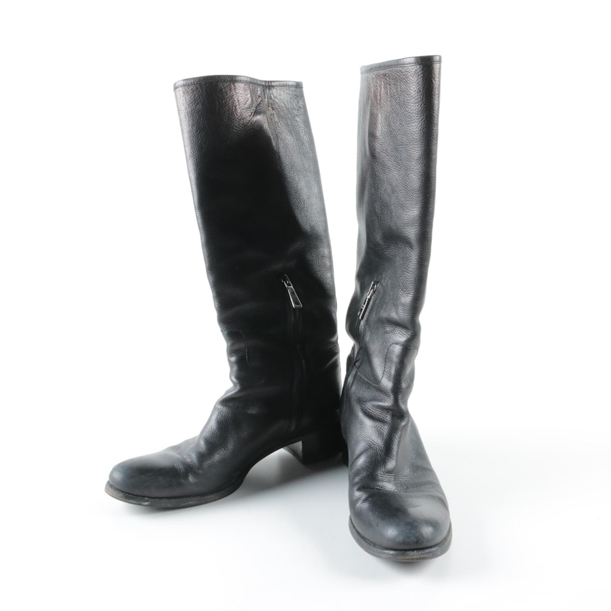 Prada Leather Riding Boots