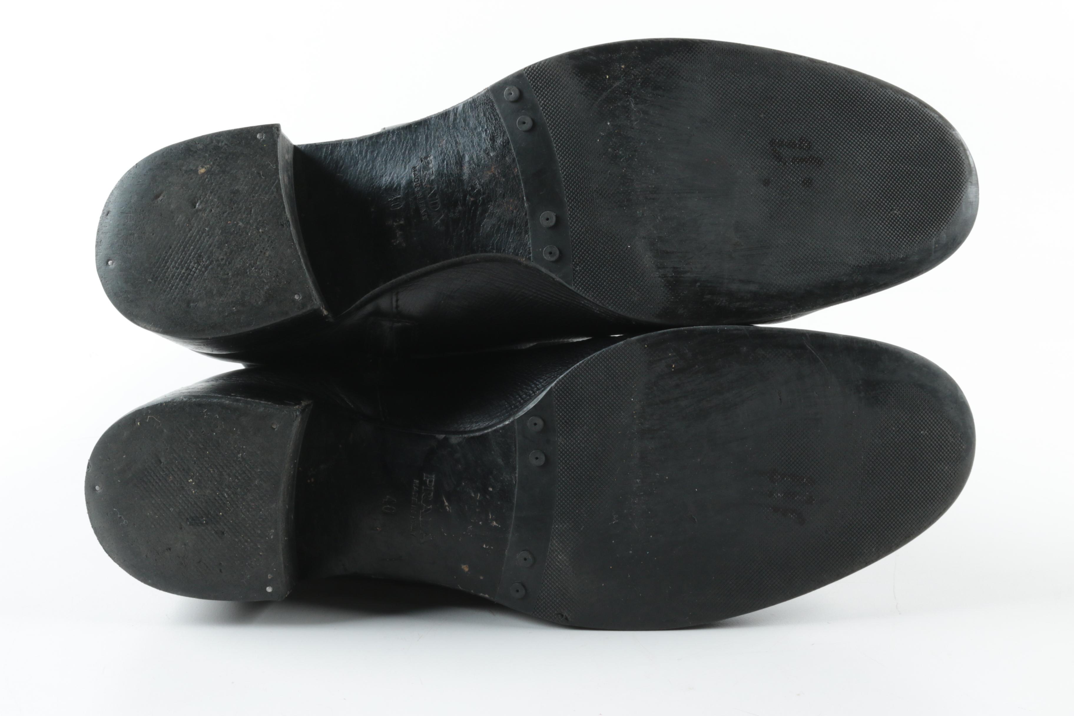 Prada Leather Riding Boots