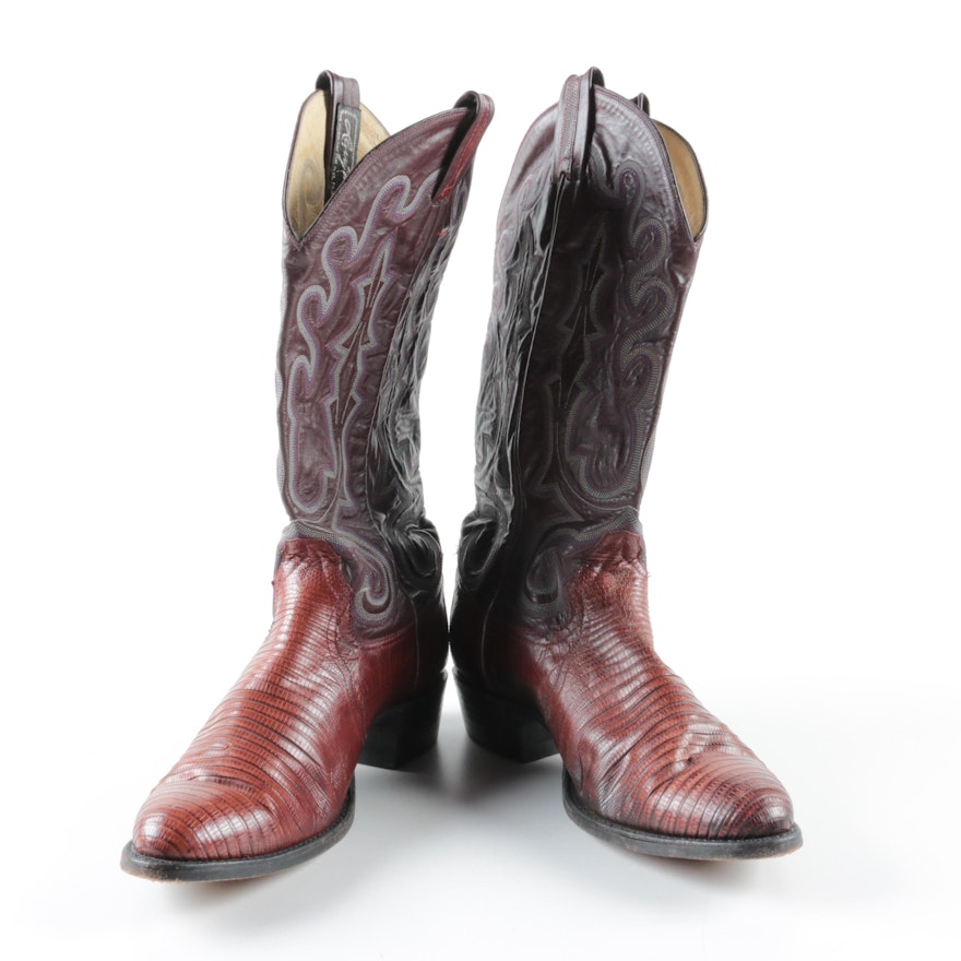 Larry Mahan Reptile Skin Cowboy Boots