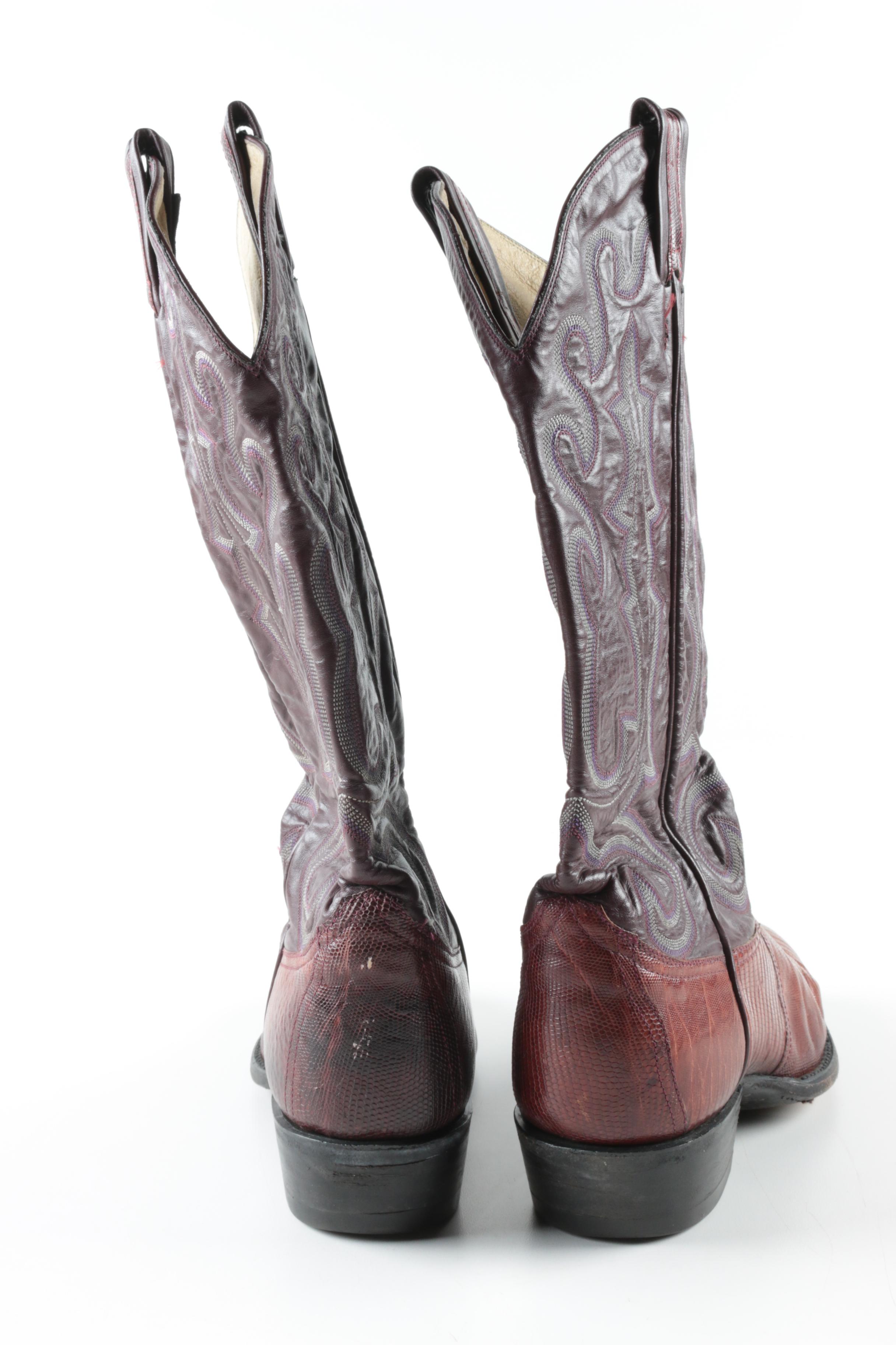 Larry Mahan Reptile Skin Cowboy Boots