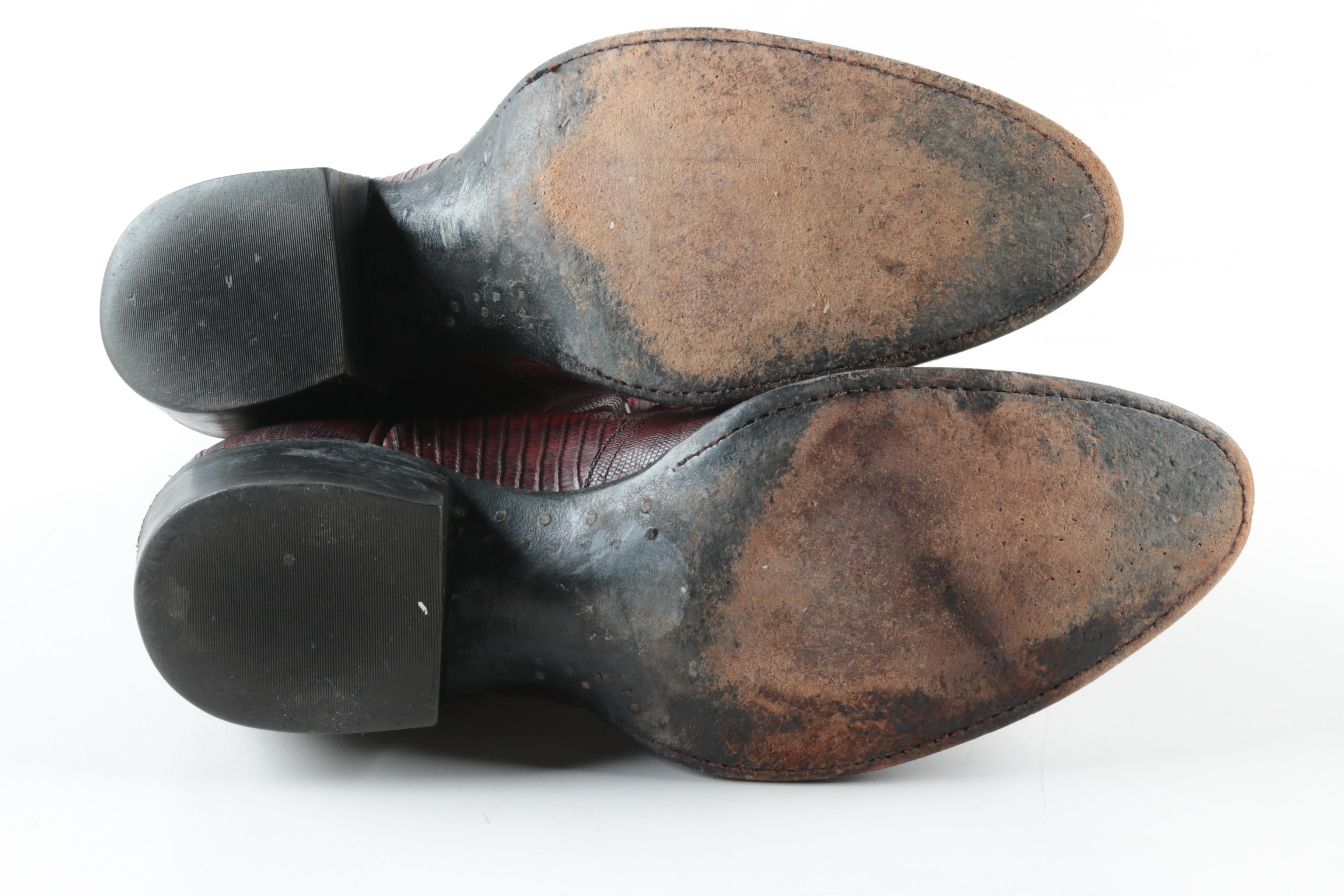 Larry Mahan Reptile Skin Cowboy Boots