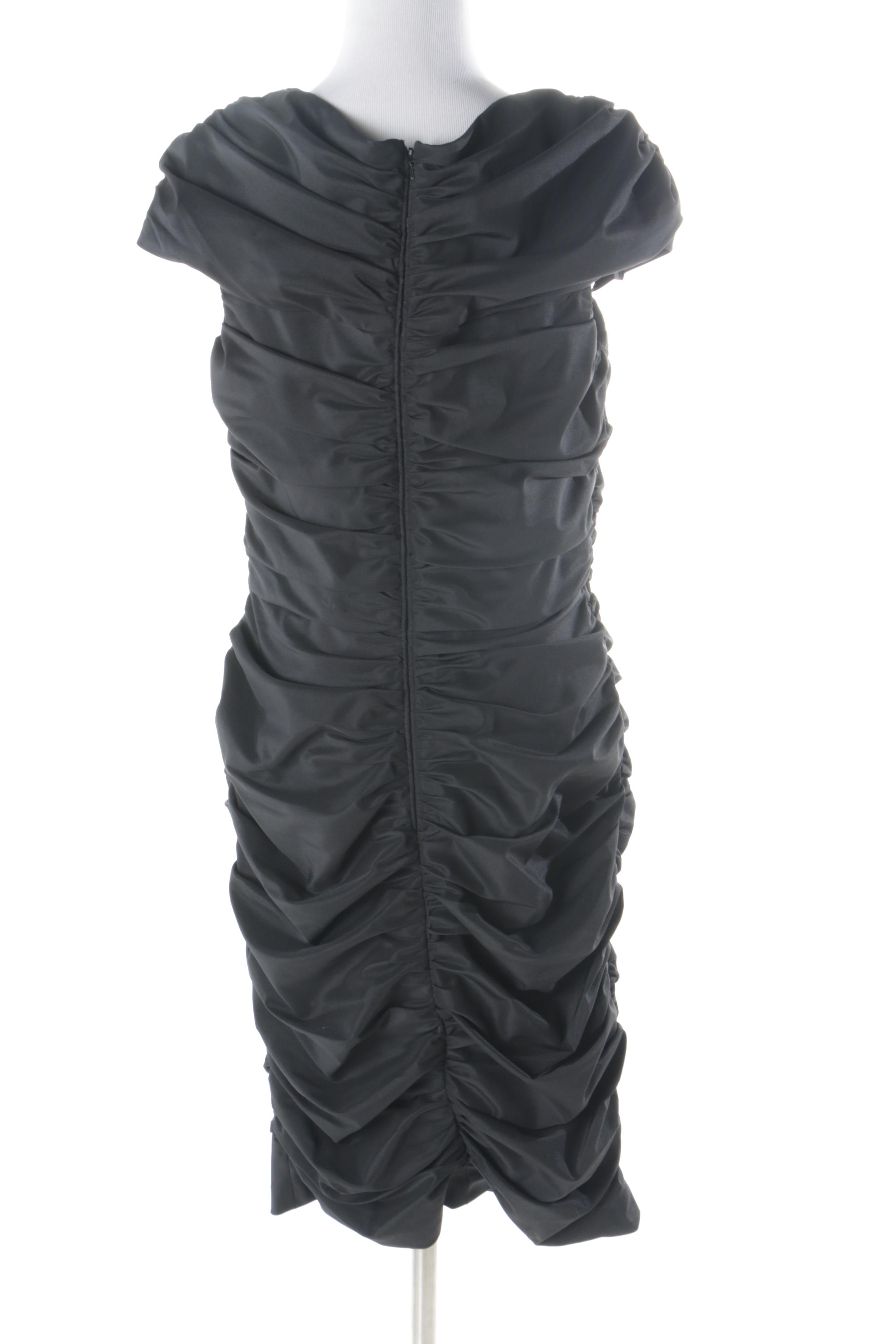 Tadashi Shoji Ruched Cap Sleeve Dress