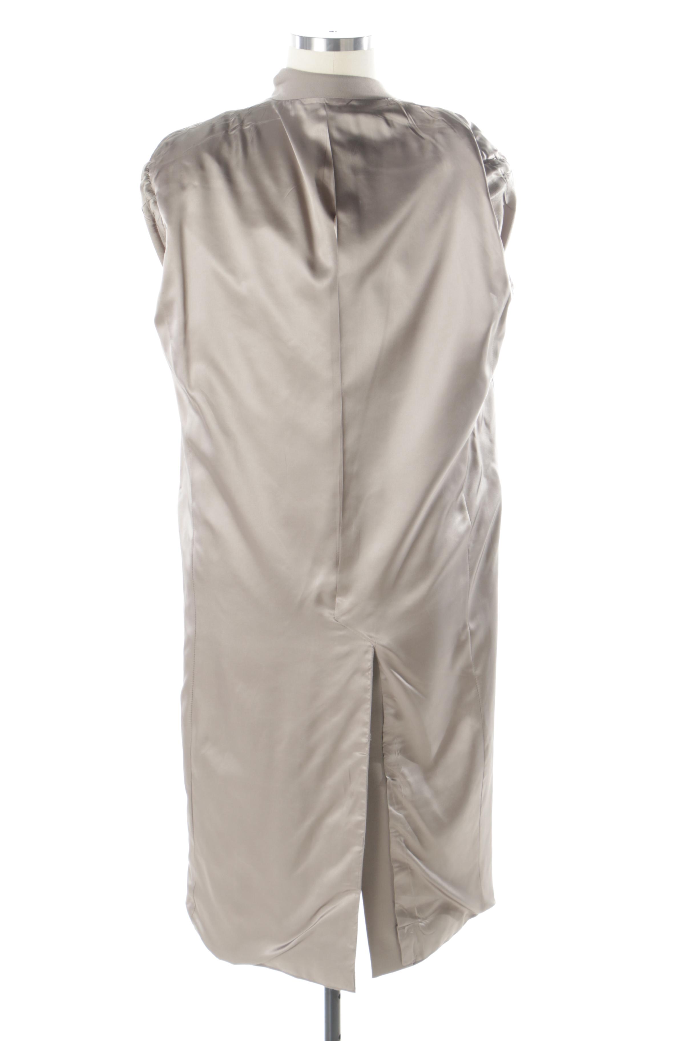 Men's Hickey-Freeman Taupe Wool Overcoat