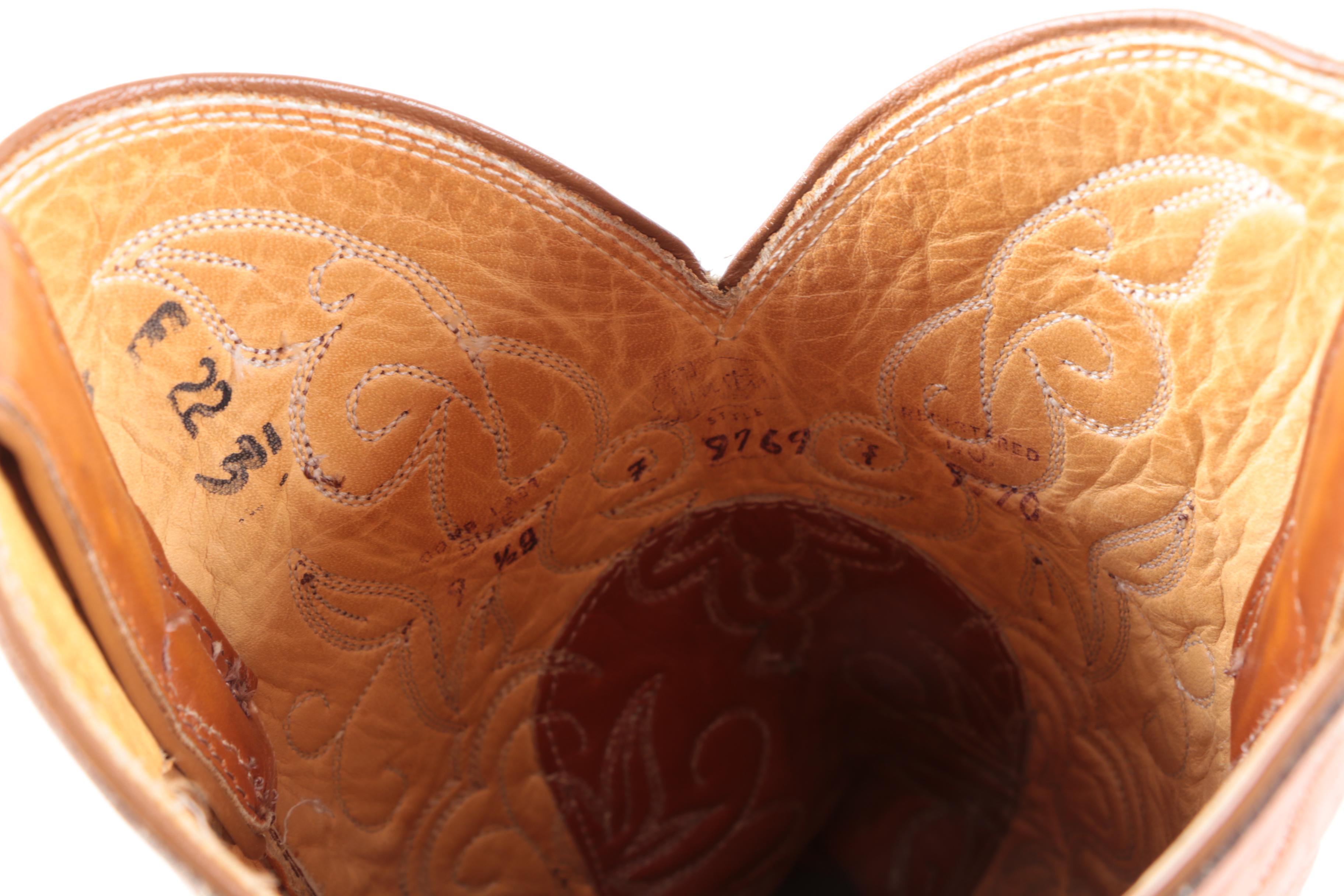 Justin Leather and Lizard Cowboy Boots