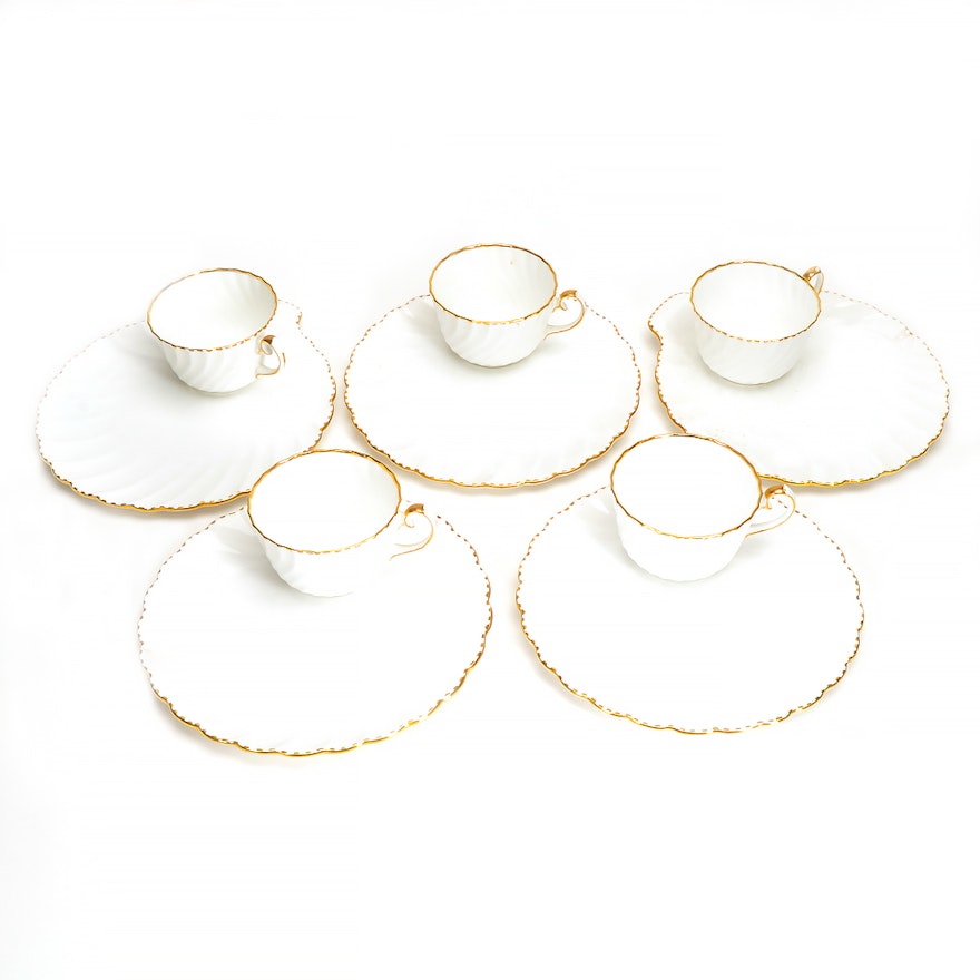 Collection of Gladstone Bone China Tea Cups and Plates