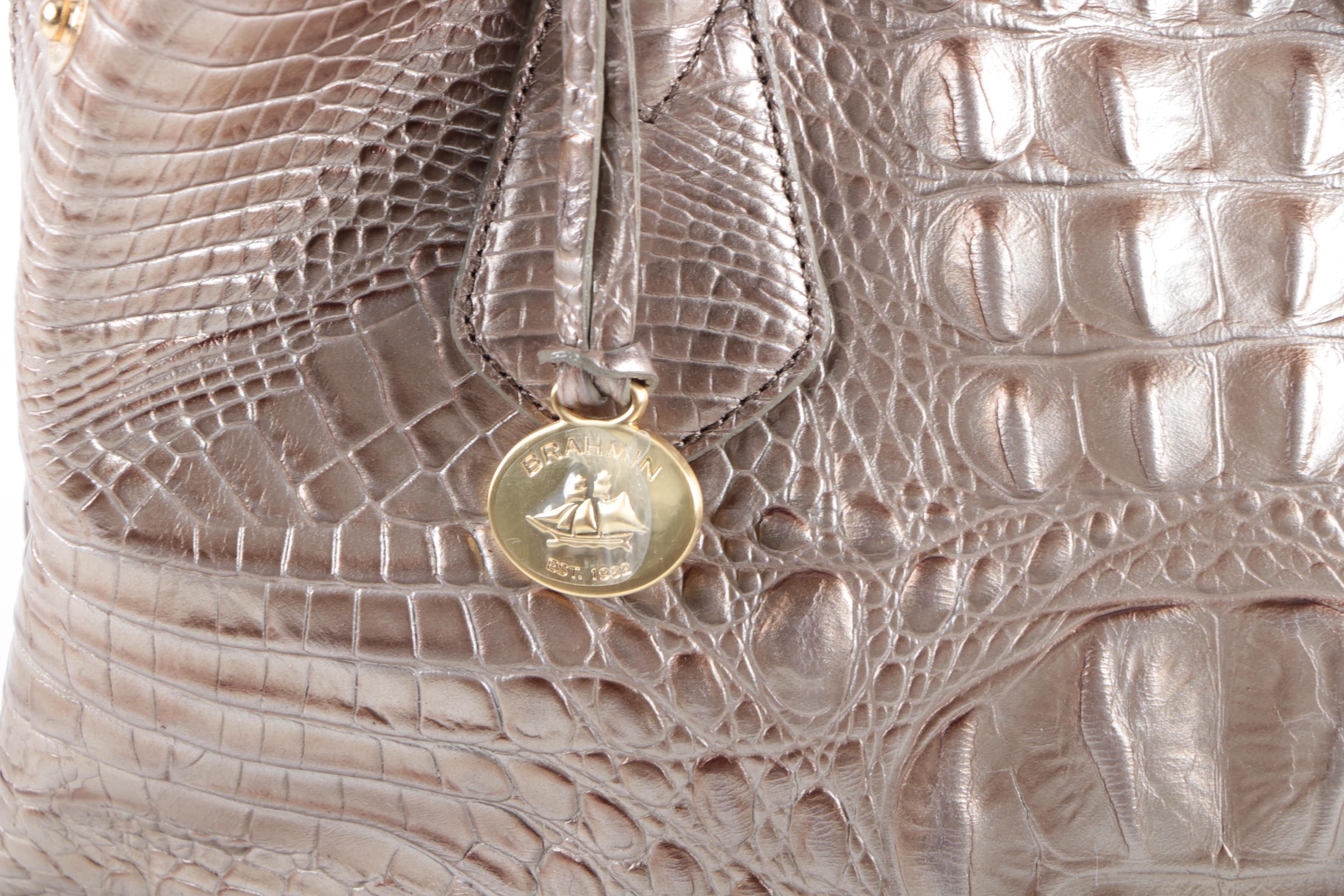 Brahmin Hornback Embossed Leather Handbag