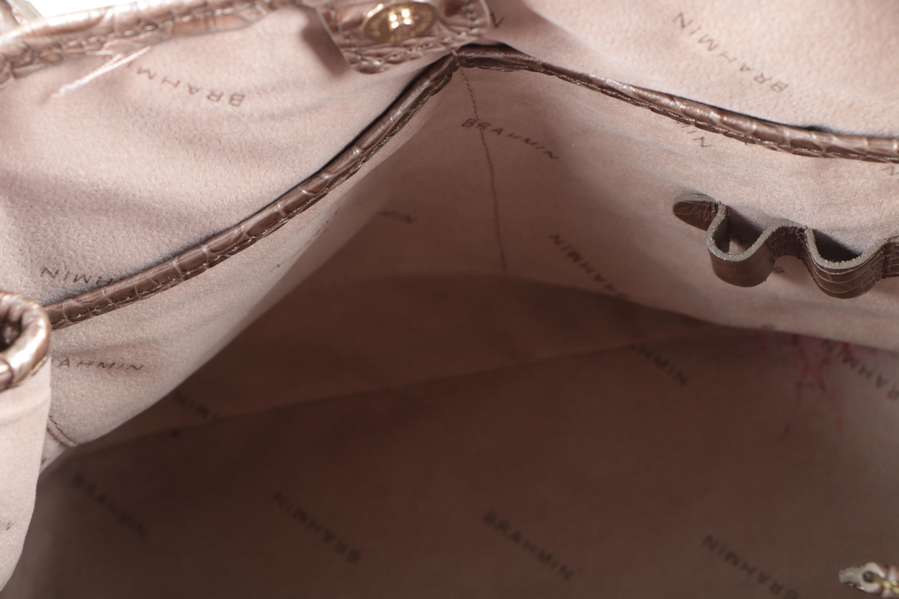 Brahmin Hornback Embossed Leather Handbag