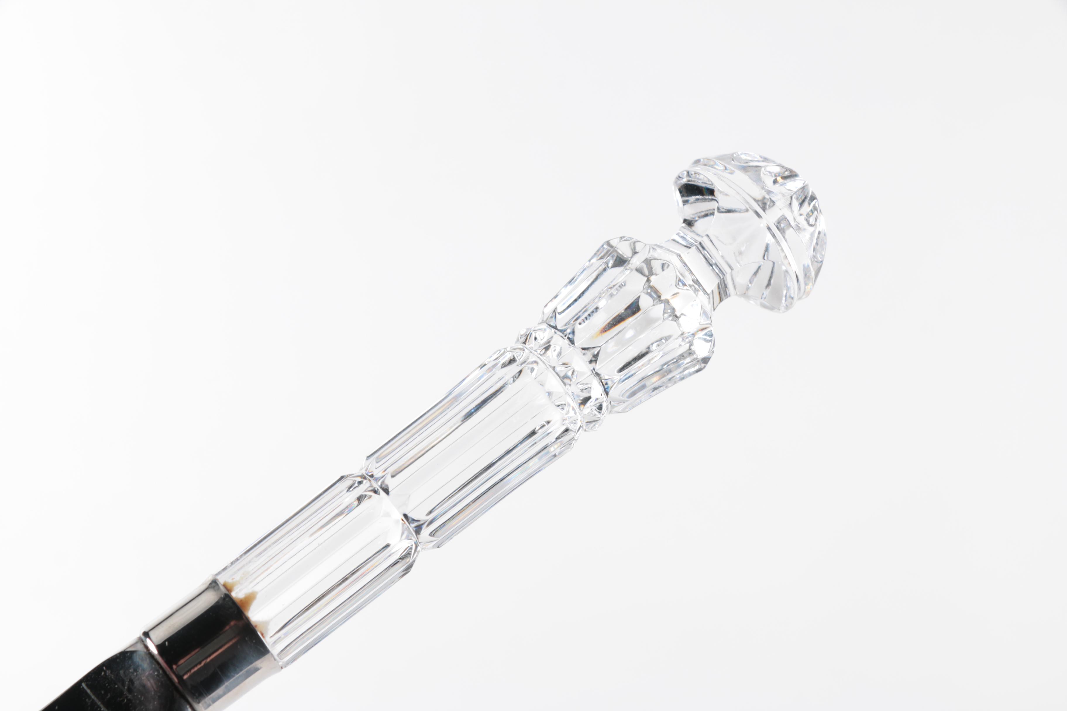 Vintage Unmarked Waterford Crystal Cake Serving Set