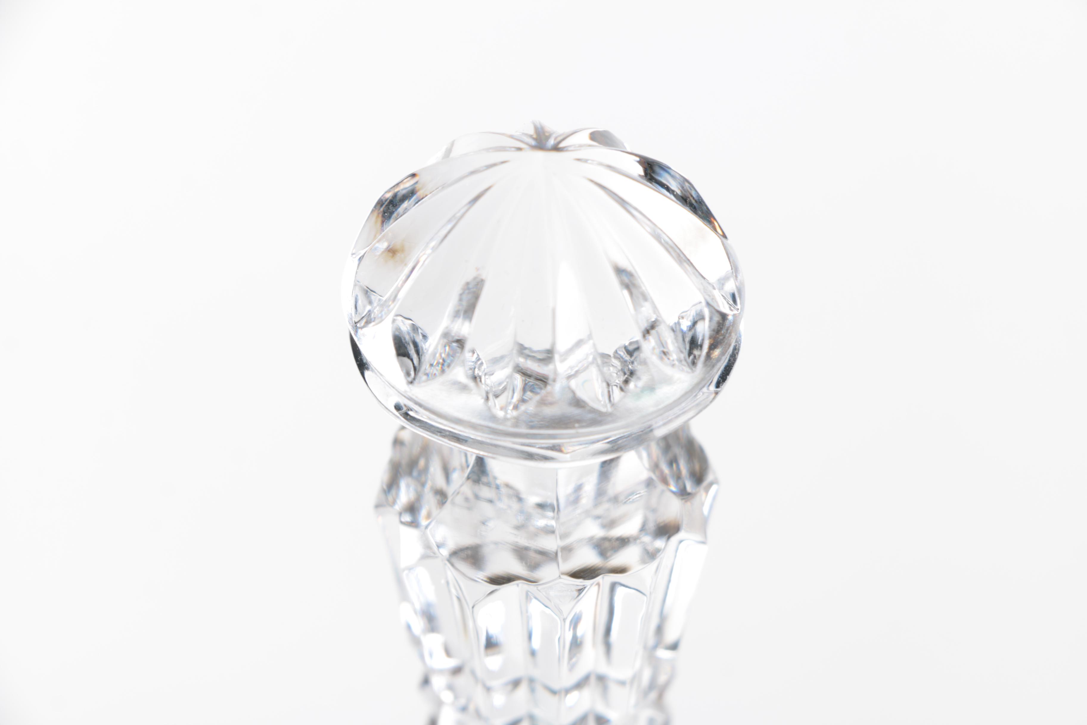 Vintage Unmarked Waterford Crystal Cake Serving Set