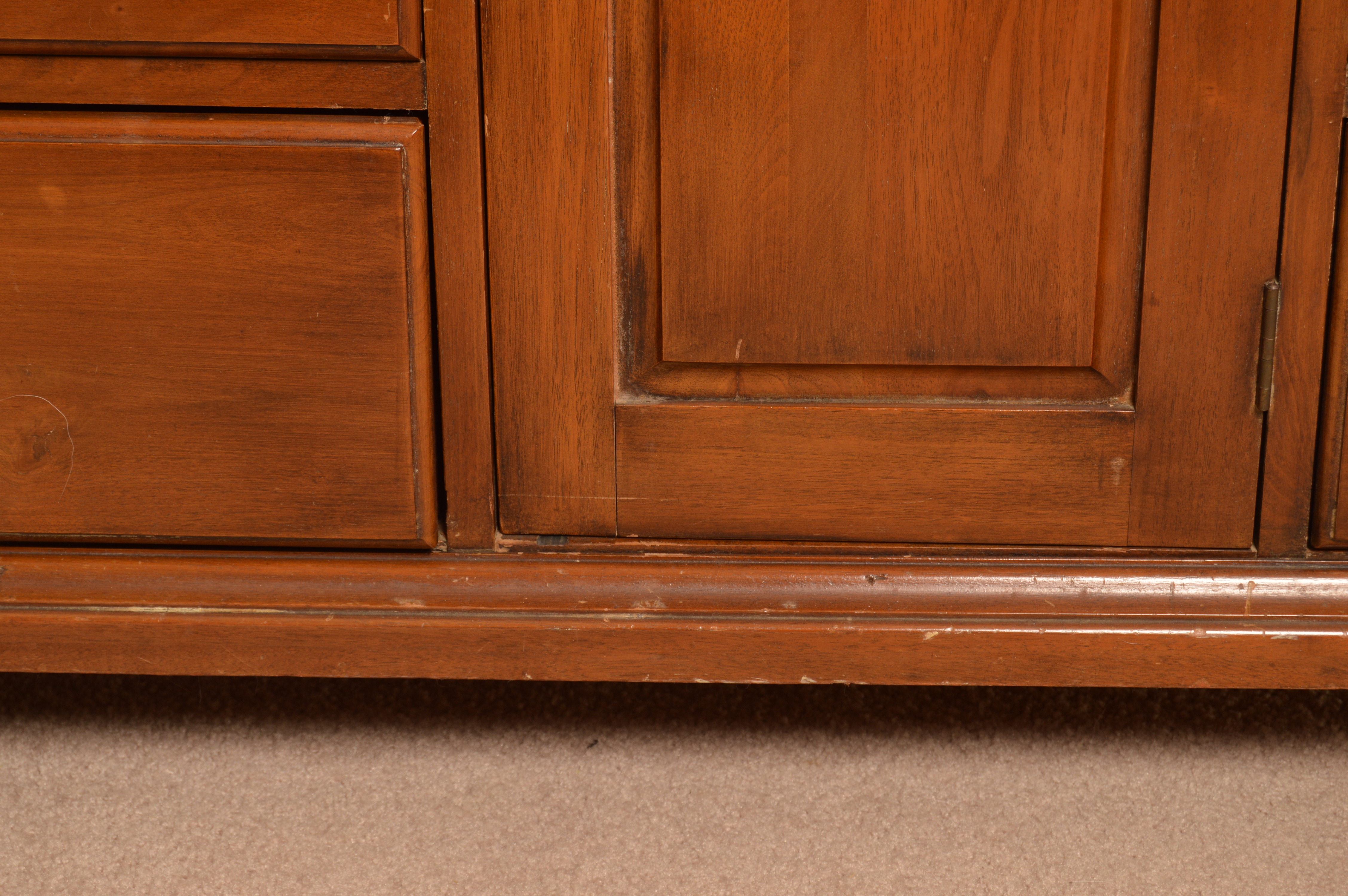 Vintage American Colonial Style Walnut Dresser by Davis Cabinet Company