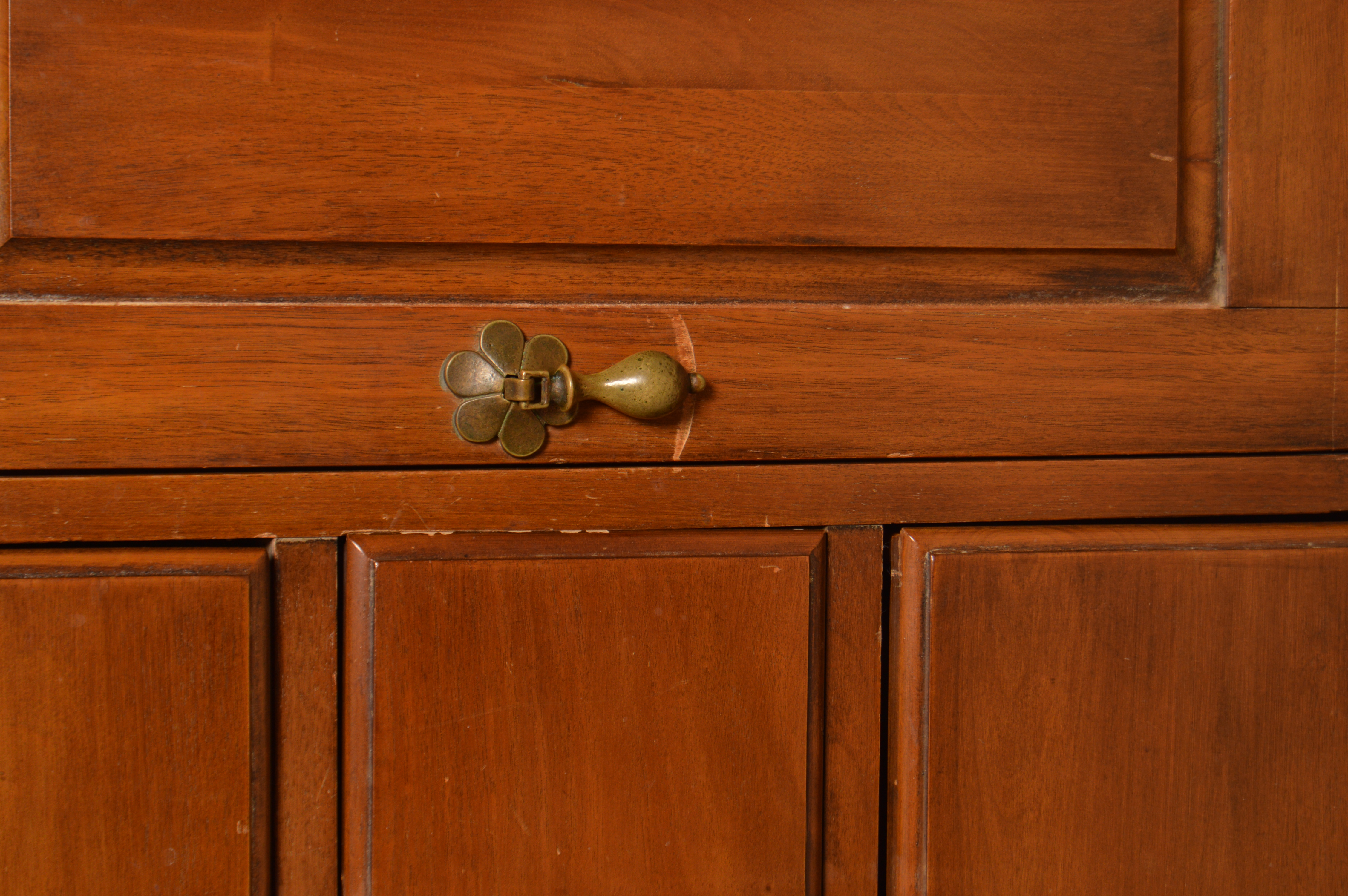 Vintage American Colonial Style Walnut Dresser by Davis Cabinet Company