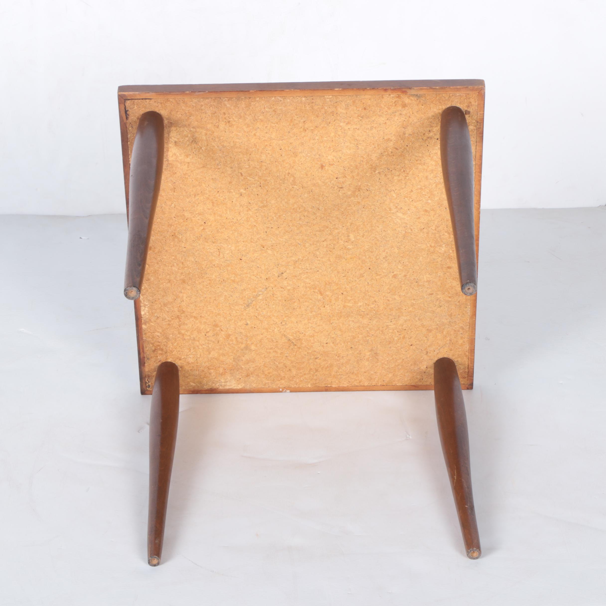 Mid Century Modern Stained Glass End Table