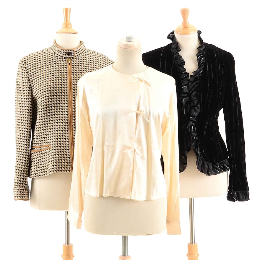 Women's Féraud Jackets and Silk Blouse